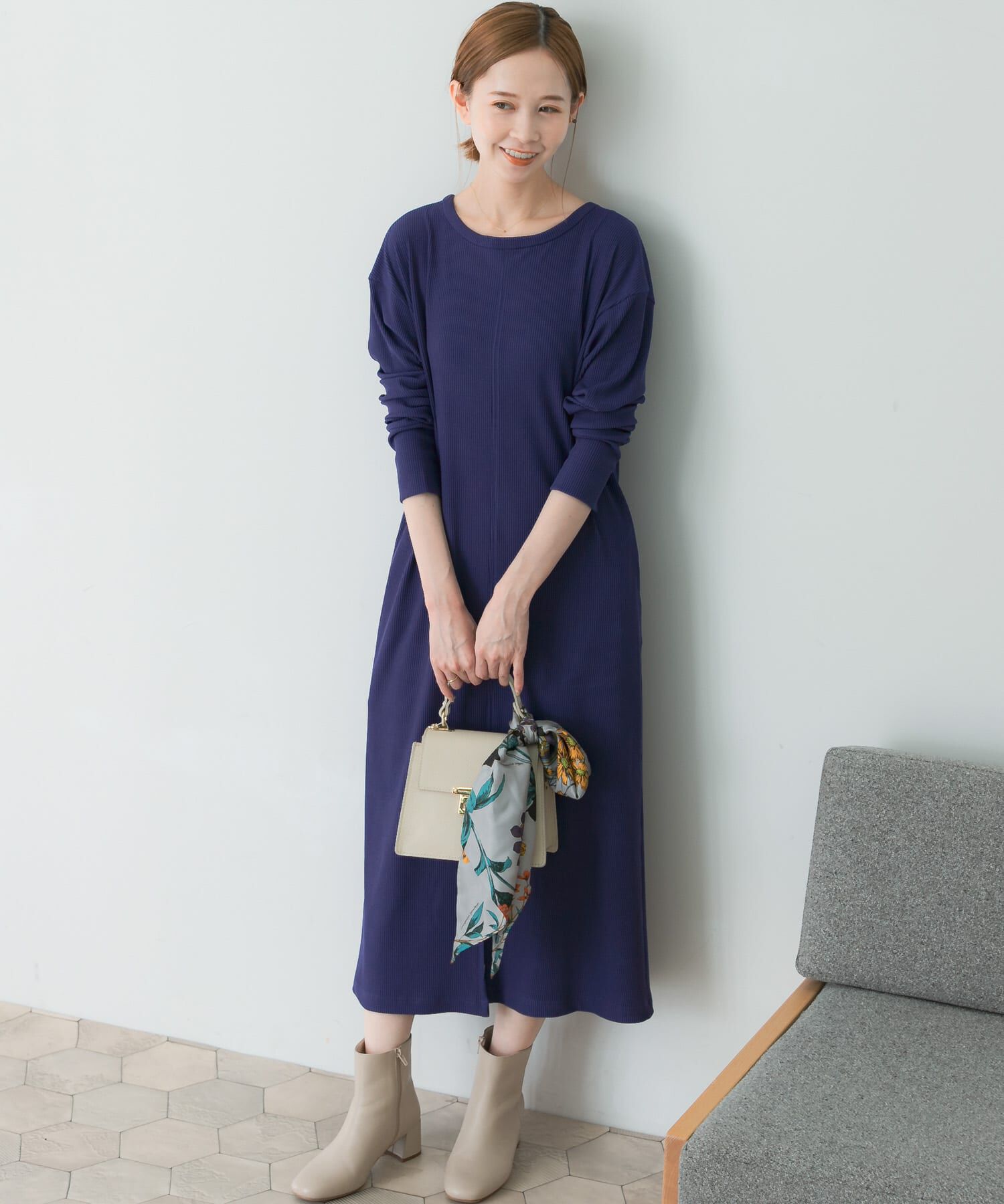 URBAN RESEARCH ROSSO「2wayネックリブカットソーワンピース」|ワンピース|