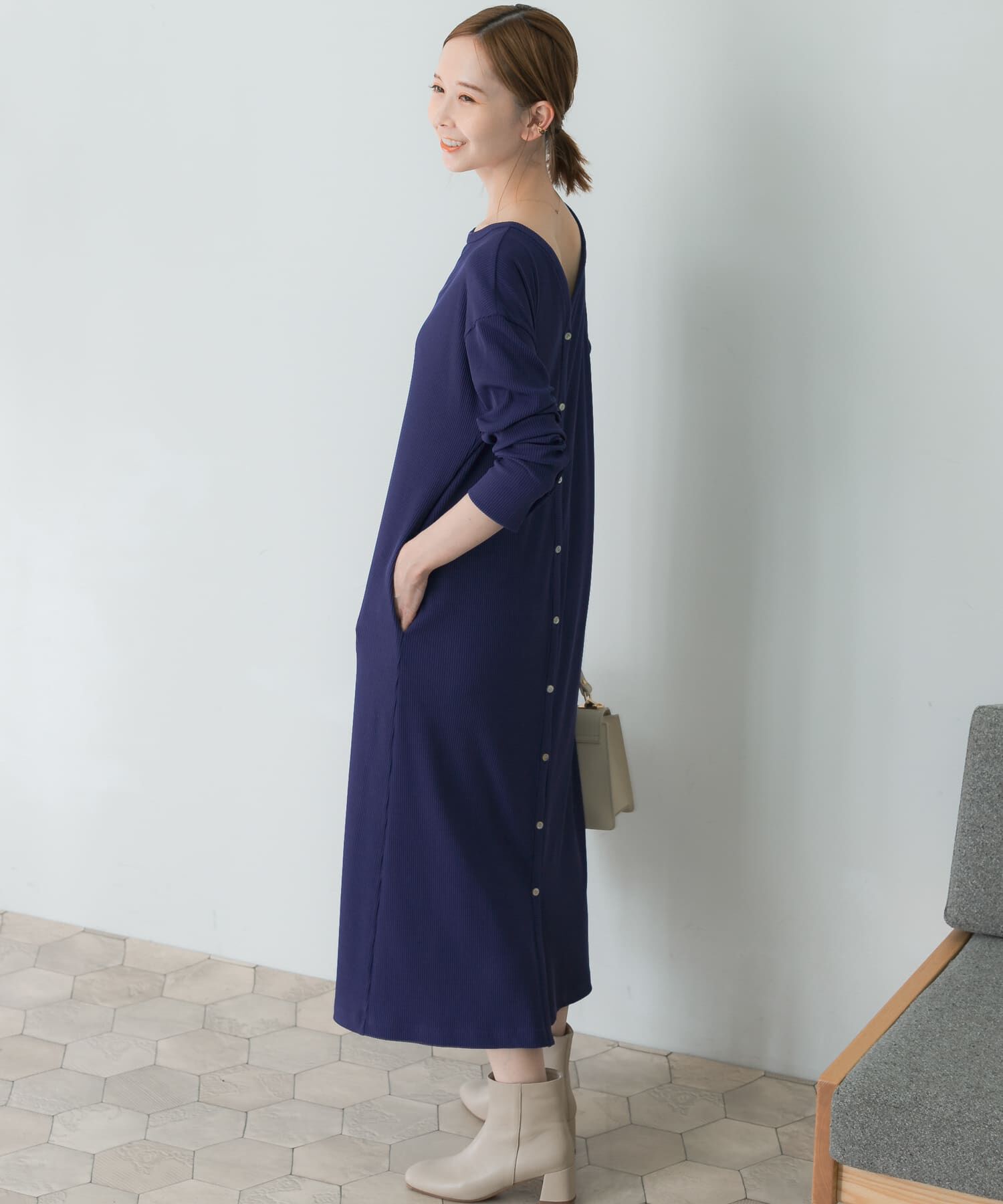 URBAN RESEARCH ROSSO「2wayネックリブカットソーワンピース」|ワンピース|