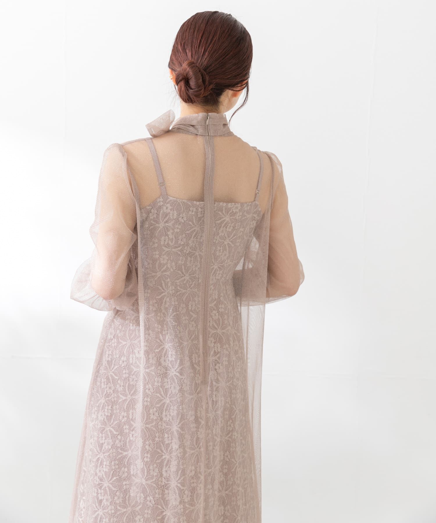 URBAN RESEARCH ROSSO「kaene　ラメチュールレイヤードレースドレス」|ワンピース|