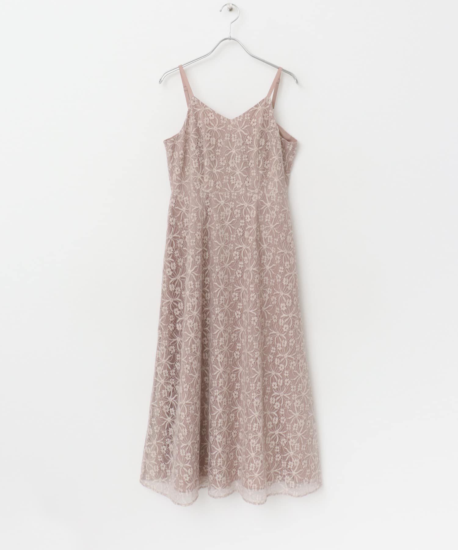 URBAN RESEARCH ROSSO「kaene　ラメチュールレイヤードレースドレス」|ワンピース|