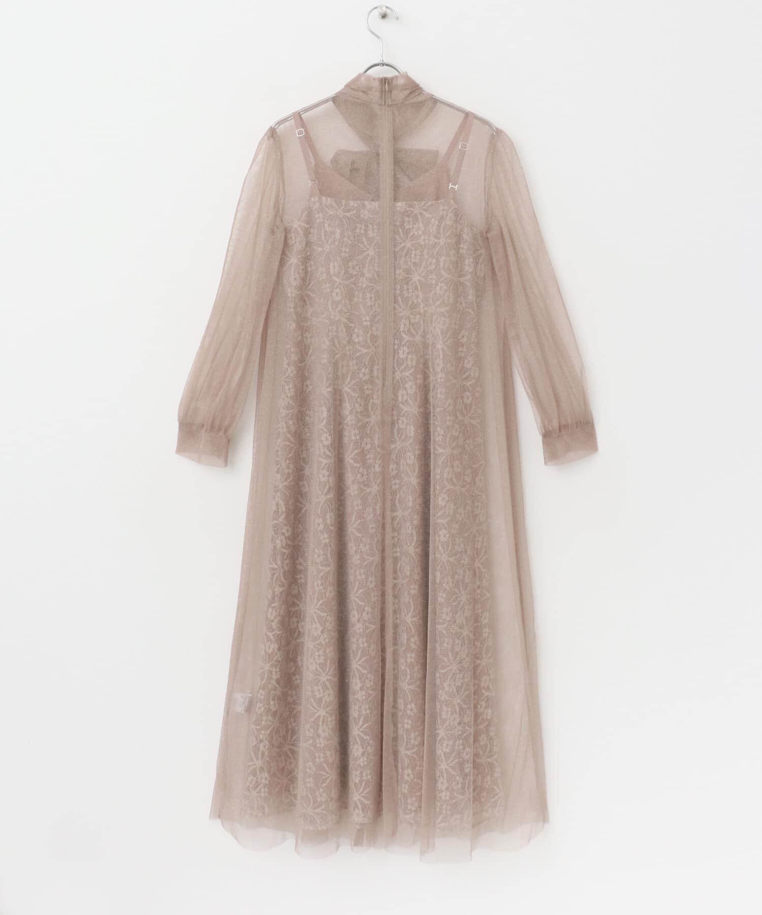 URBAN RESEARCH ROSSO「kaene　ラメチュールレイヤードレースドレス」|ワンピース|