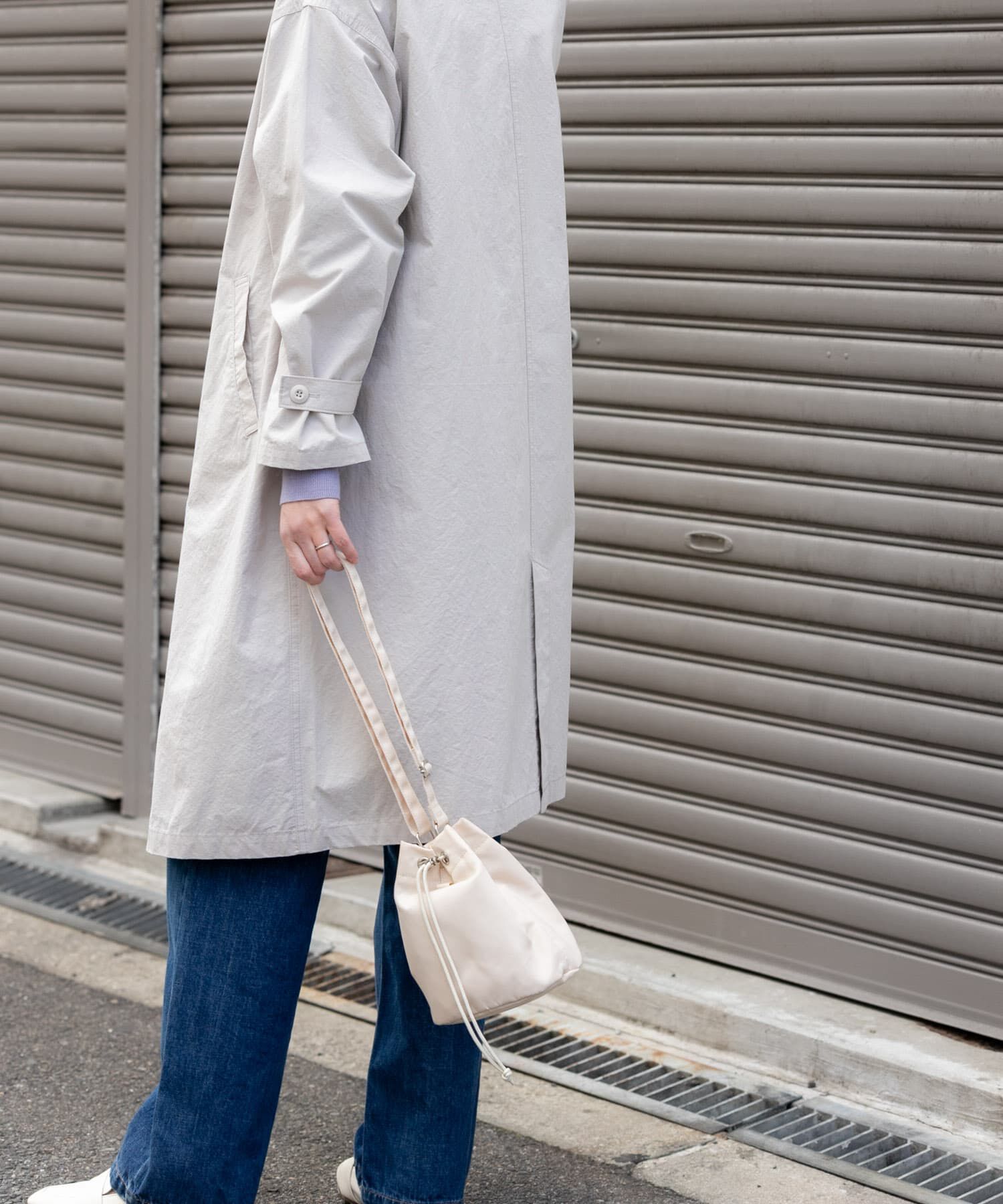 URBAN RESEARCH DOORS「塩縮コットンステンカラーコート」|ステンカラーコート|