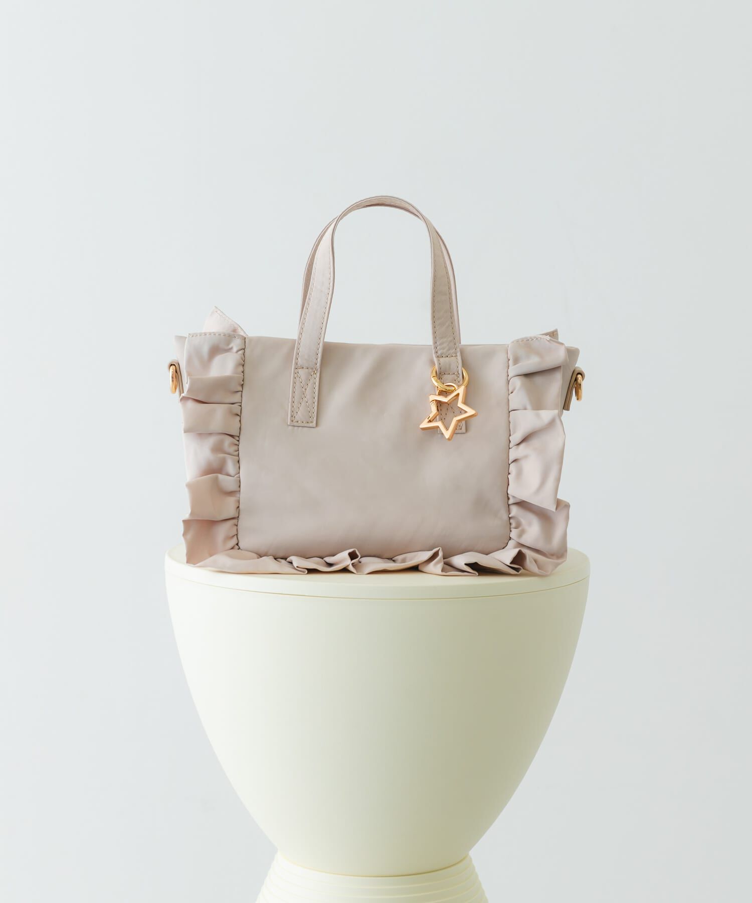 RODE SKO「スターチャームフリルミニトートバッグ」|ハンドバッグ|アイボリー