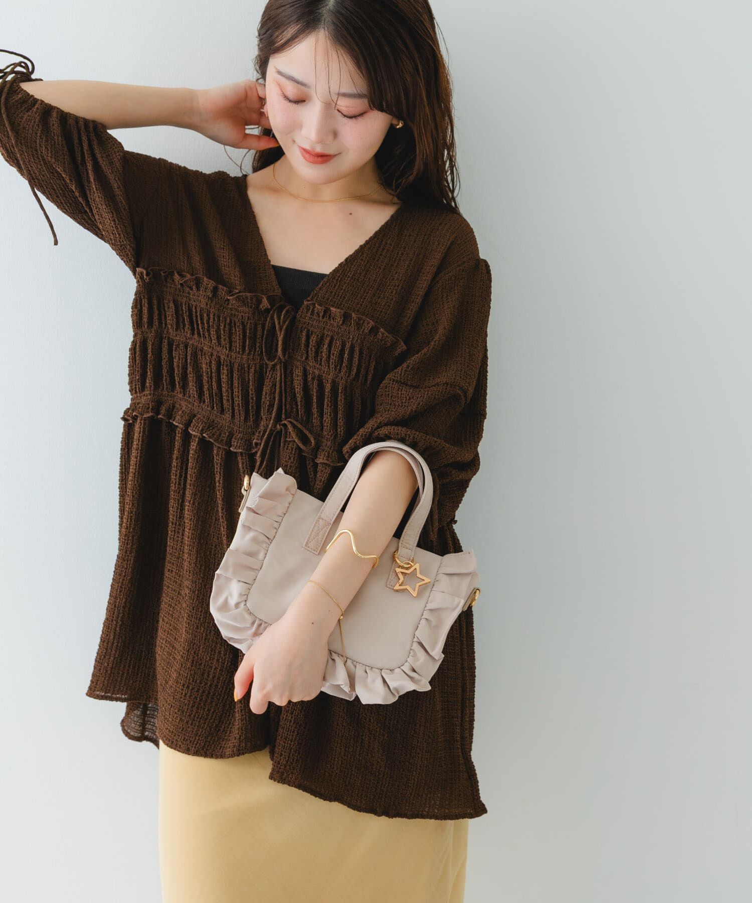 RODE SKO「スターチャームフリルミニトートバッグ」|ハンドバッグ|