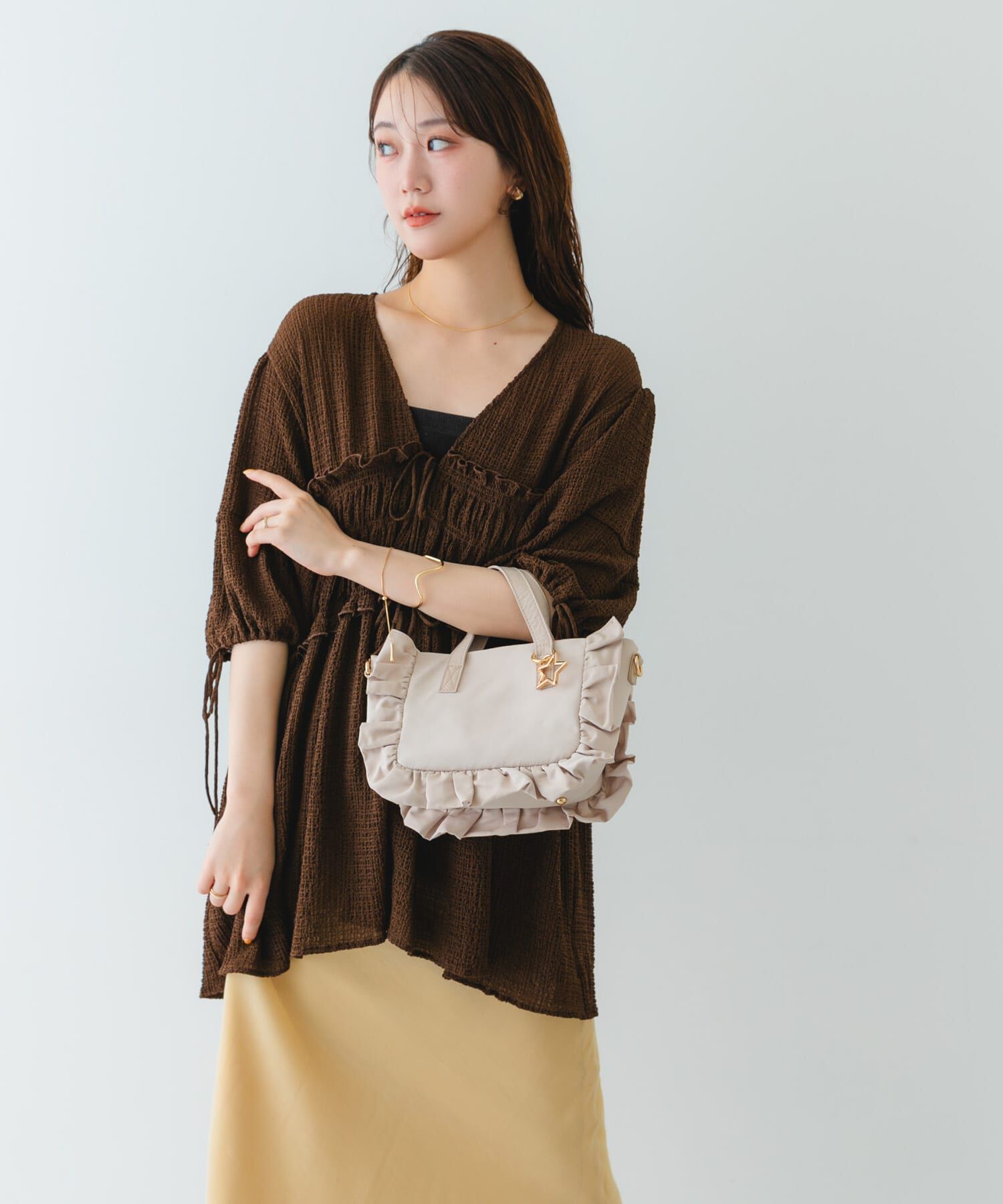 RODE SKO「スターチャームフリルミニトートバッグ」|ハンドバッグ|