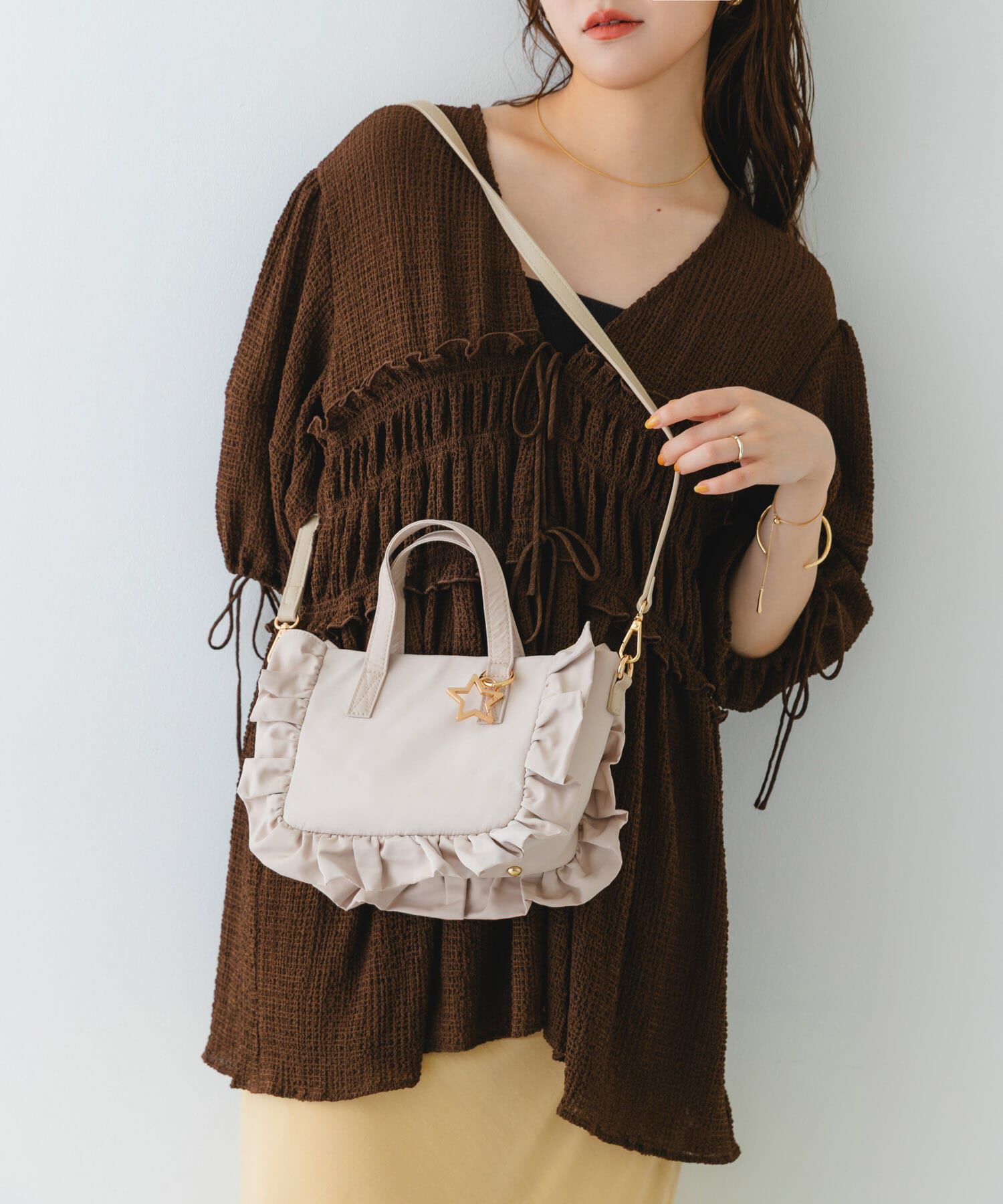 RODE SKO「スターチャームフリルミニトートバッグ」|ハンドバッグ|