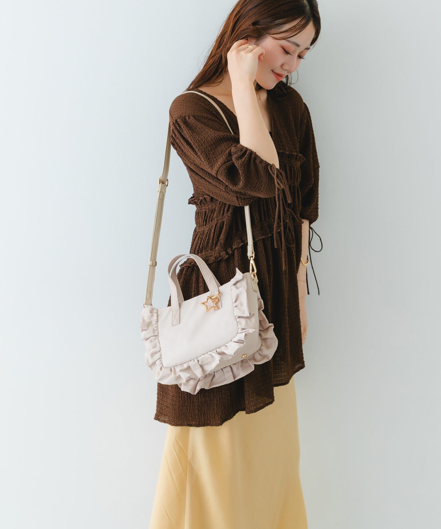 RODE SKO「スターチャームフリルミニトートバッグ」|ハンドバッグ|