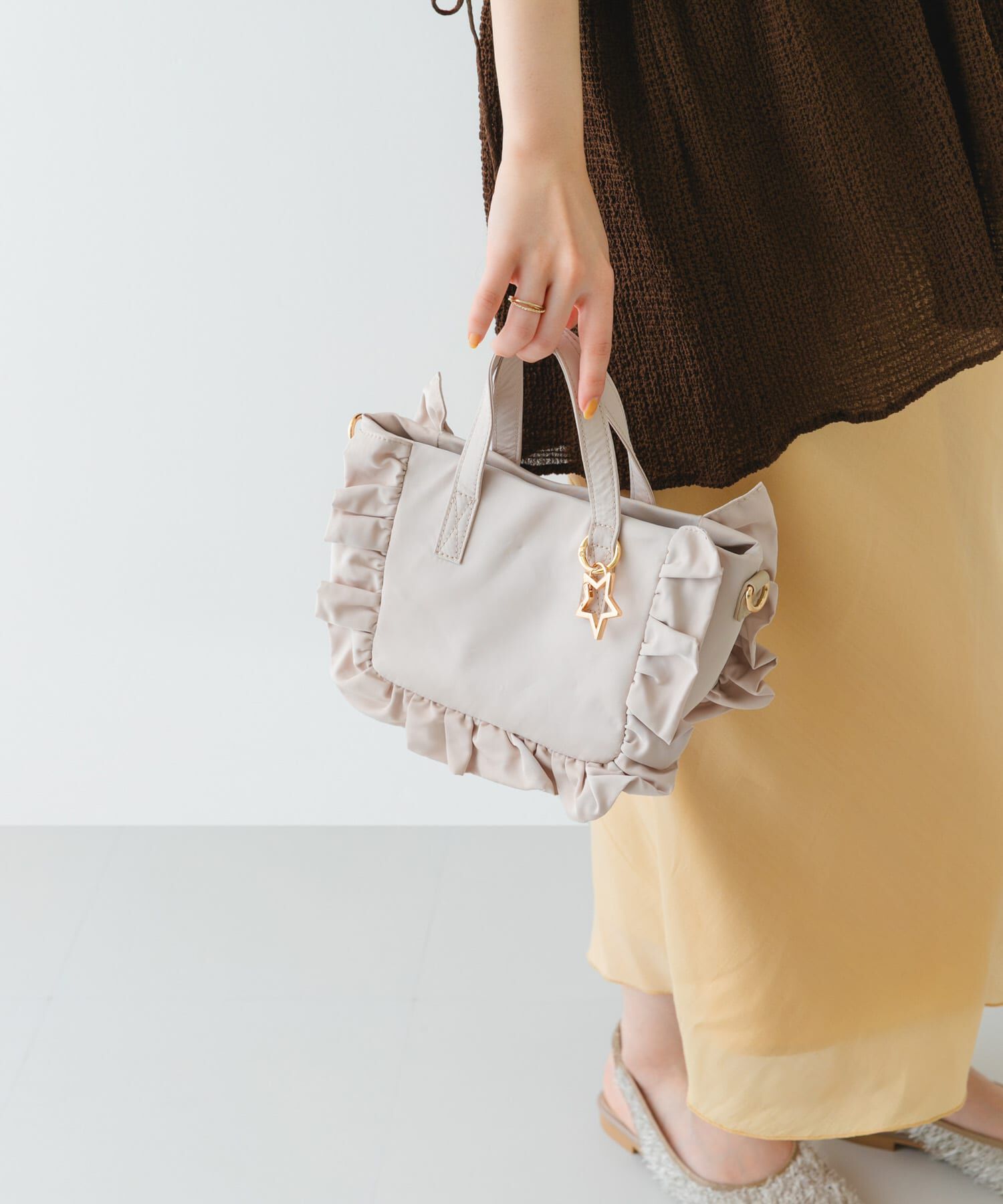 RODE SKO「スターチャームフリルミニトートバッグ」|ハンドバッグ|