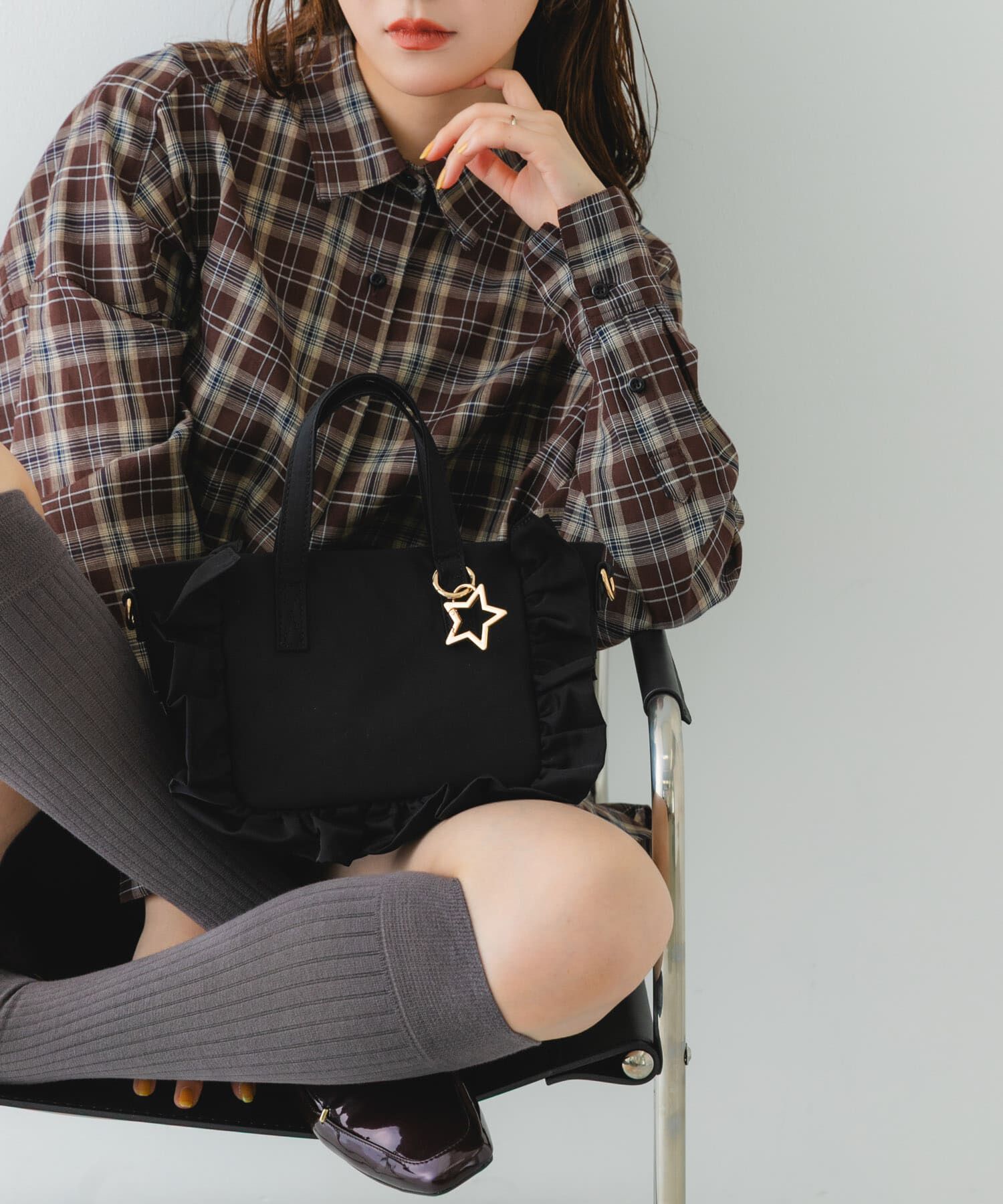 RODE SKO「スターチャームフリルミニトートバッグ」|ハンドバッグ|