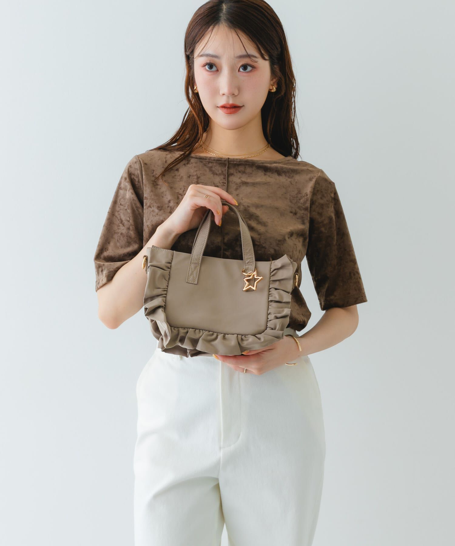 RODE SKO「スターチャームフリルミニトートバッグ」|ハンドバッグ|