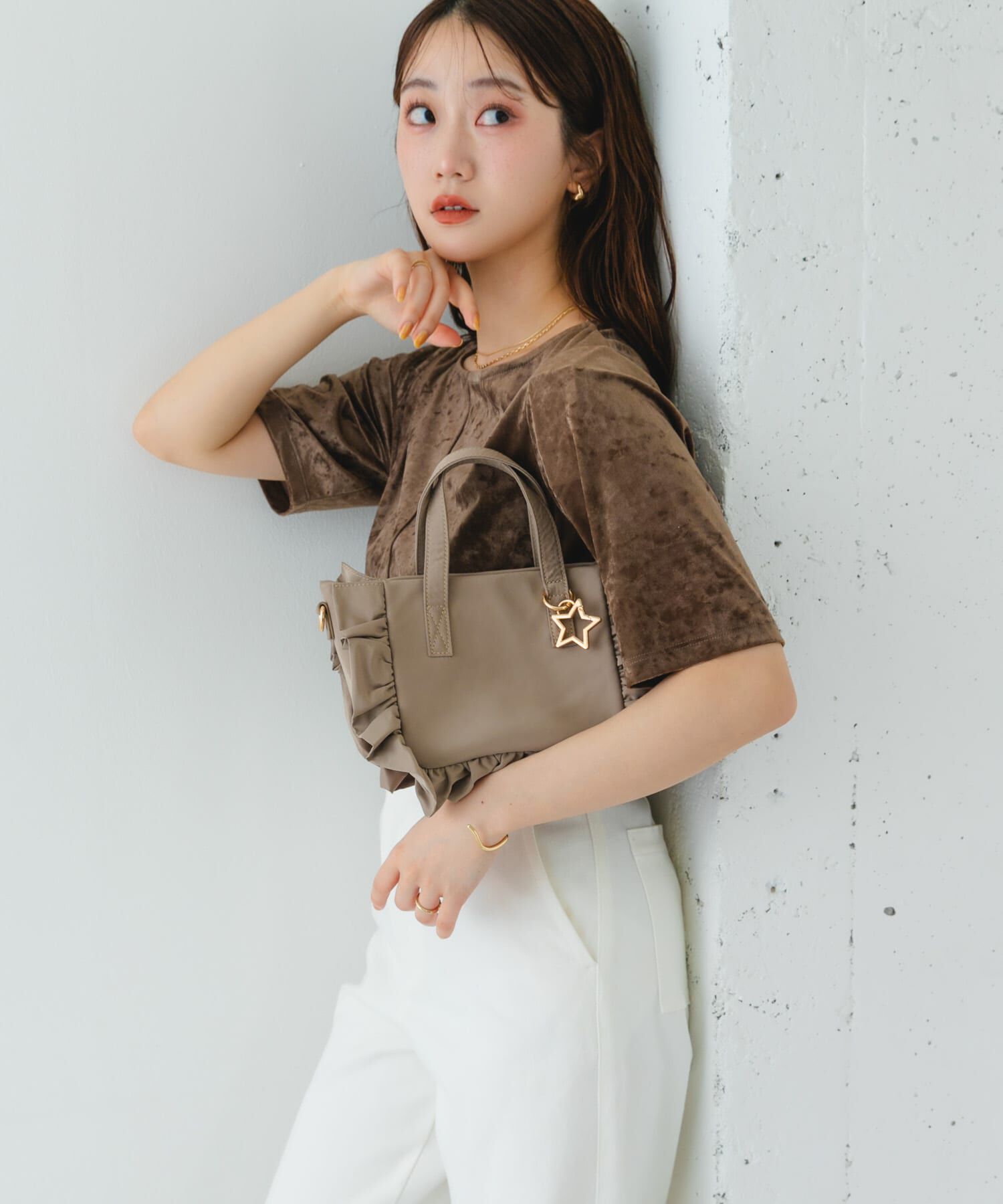 RODE SKO「スターチャームフリルミニトートバッグ」|ハンドバッグ|