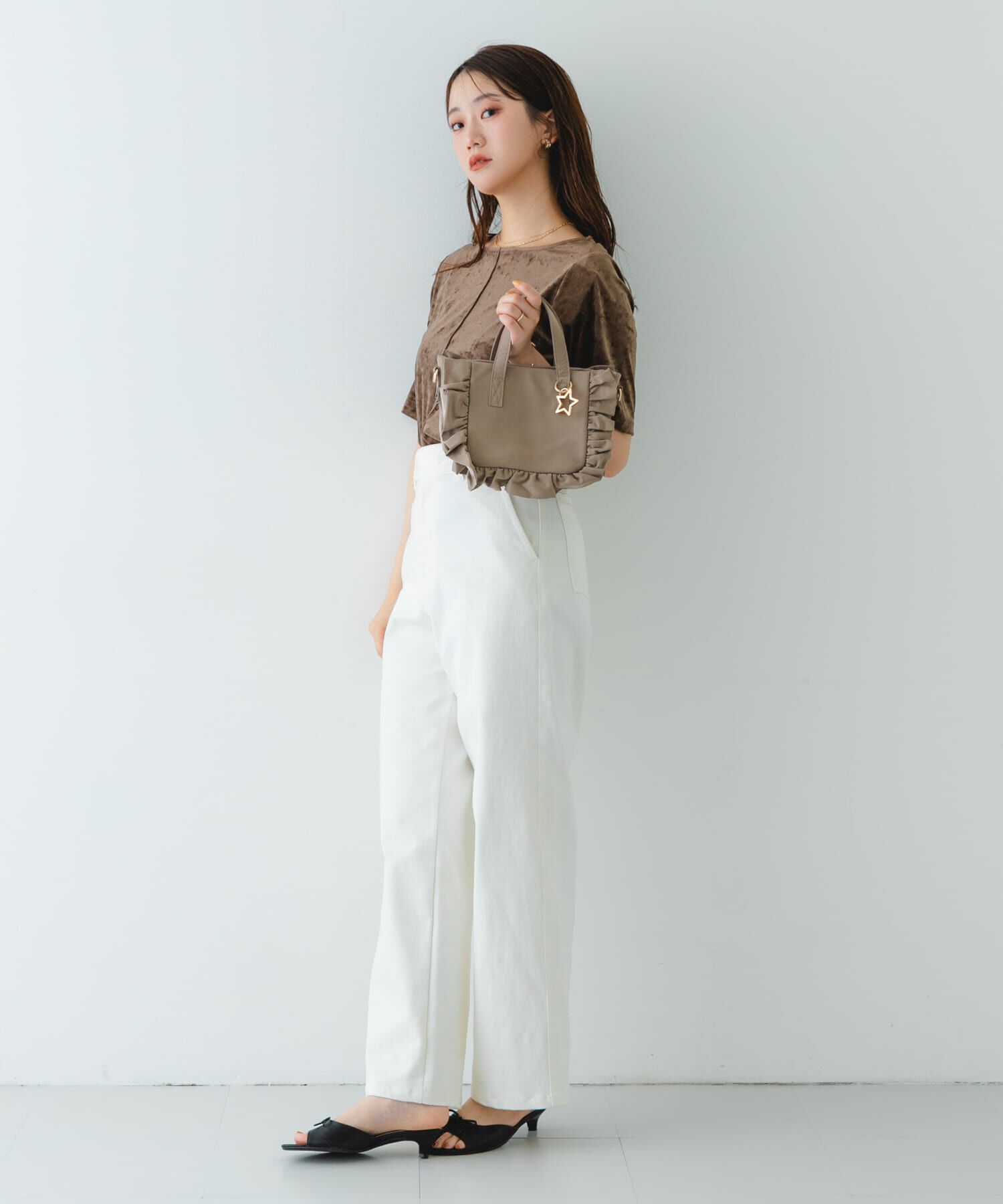 RODE SKO「スターチャームフリルミニトートバッグ」|ハンドバッグ|