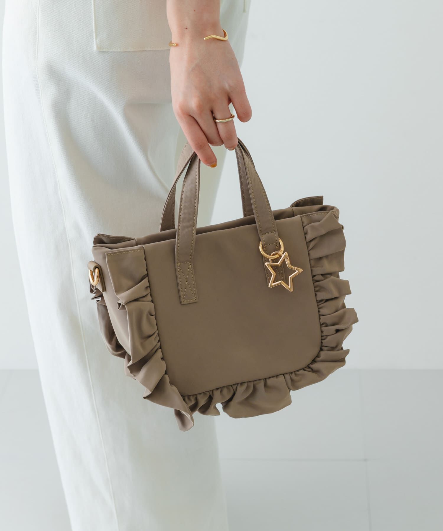 RODE SKO「スターチャームフリルミニトートバッグ」|ハンドバッグ|