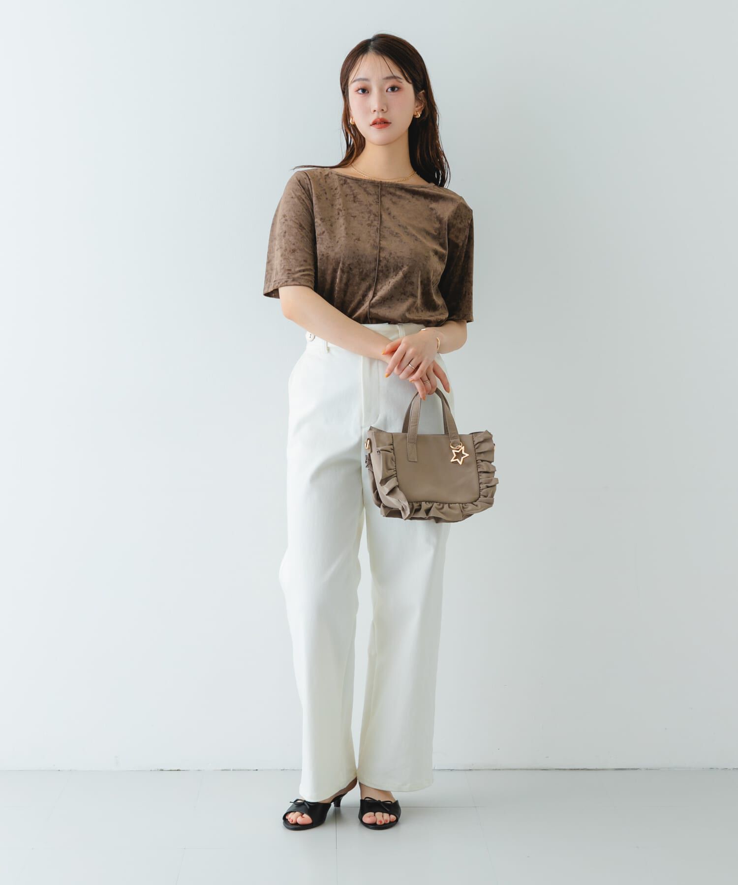 RODE SKO「スターチャームフリルミニトートバッグ」|ハンドバッグ|