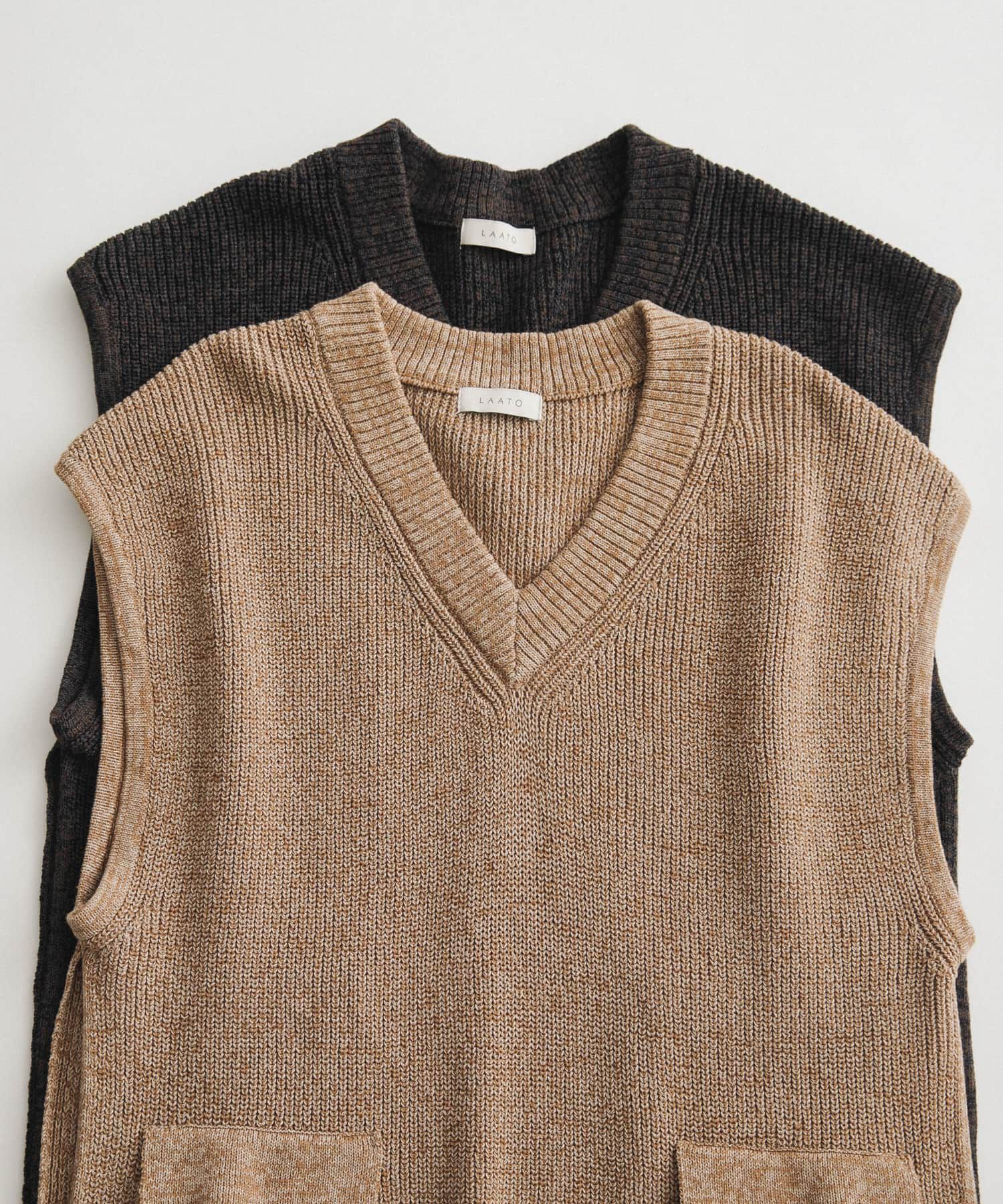 LAATO「pocketed knit vest」|ニット・セーター|