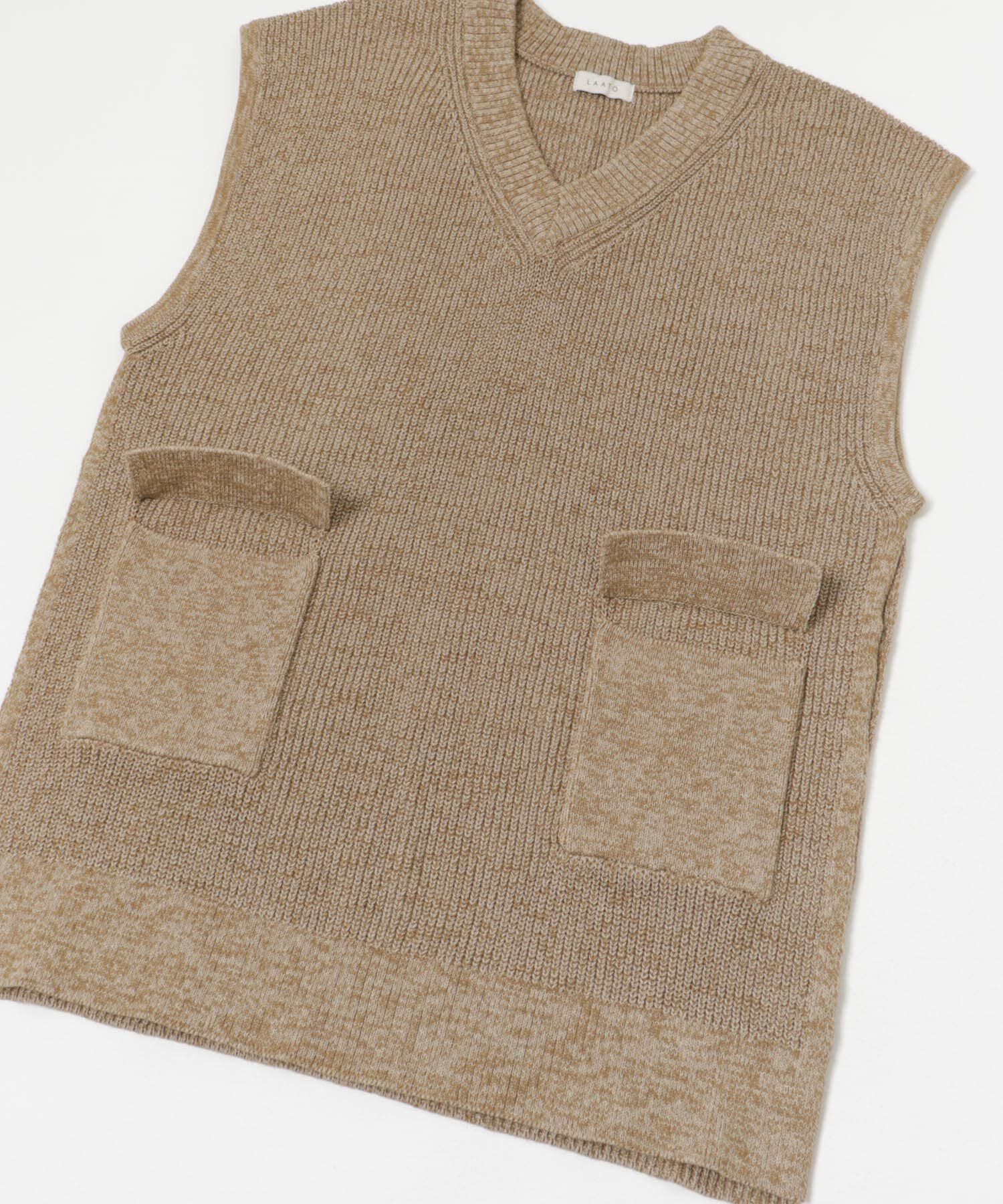 LAATO「pocketed knit vest」|ニット・セーター|