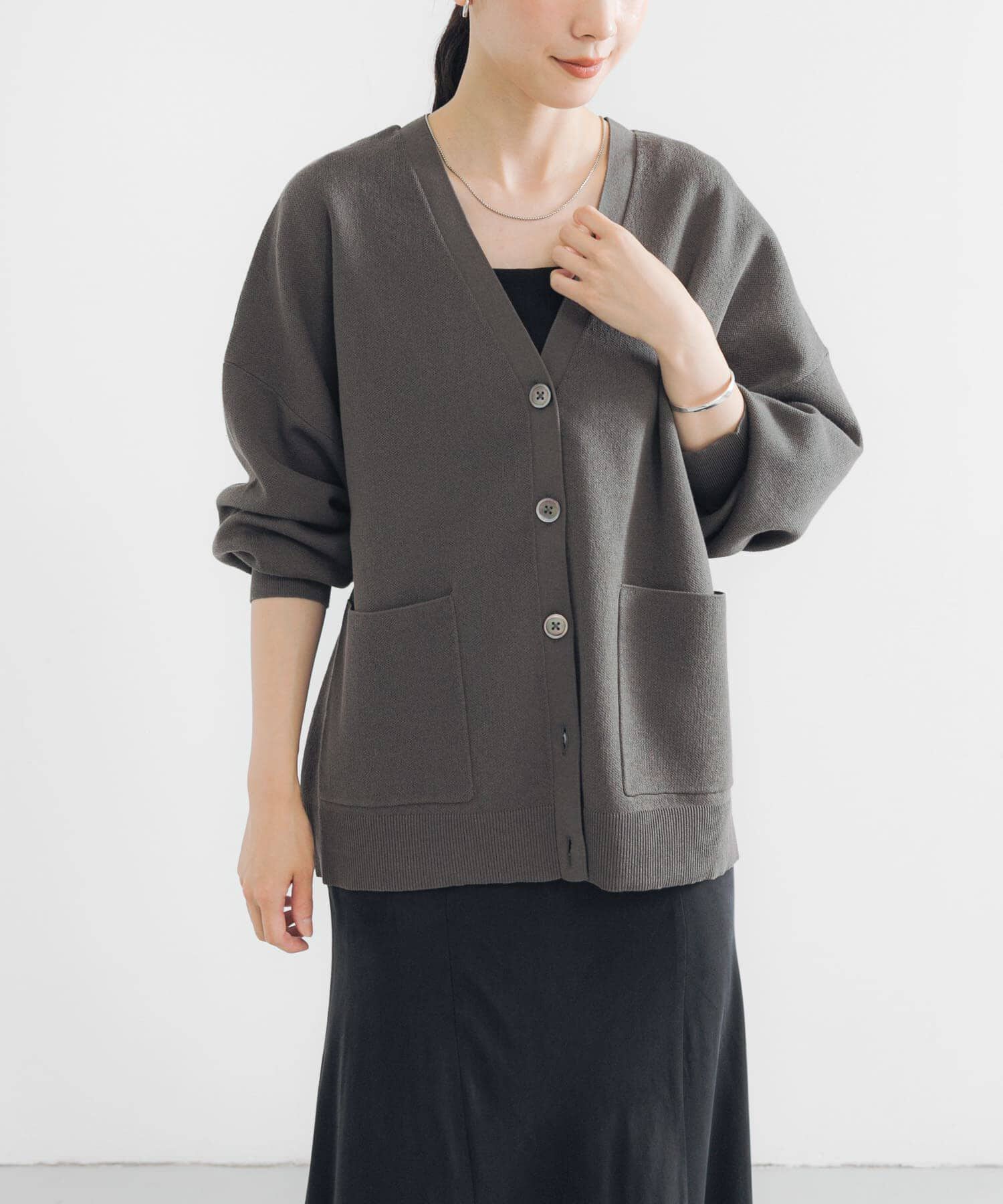 URBAN RESEARCH「Vネックルーズカーディガン」|カーディガン|グリーン系その他