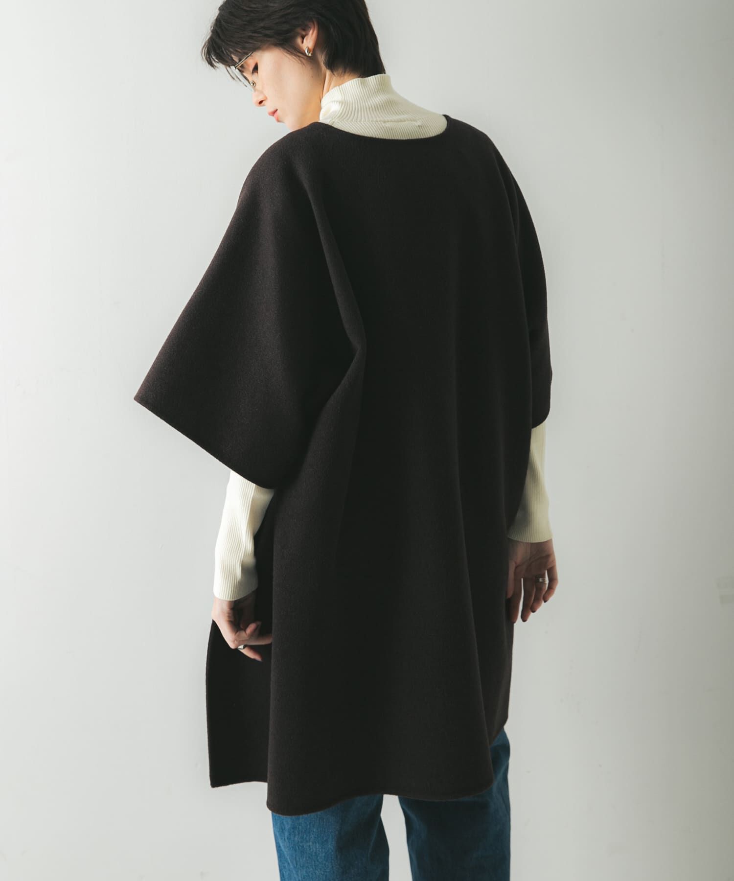 URBAN RESEARCH「ウールカシミヤリバーポンチョ」|ポンチョ・ケープ|