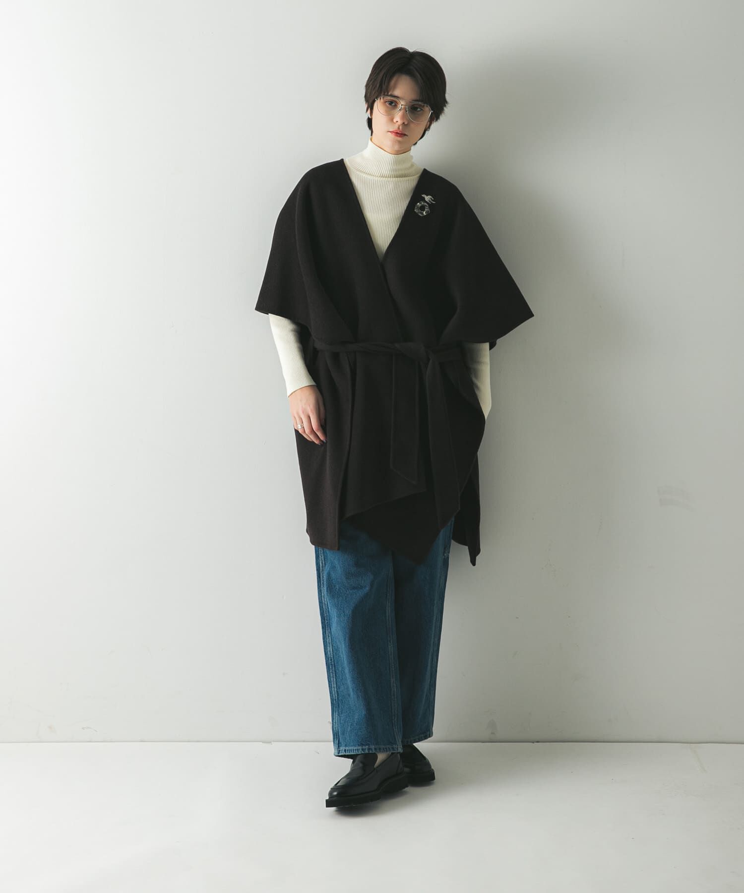 URBAN RESEARCH「ウールカシミヤリバーポンチョ」|ポンチョ・ケープ|