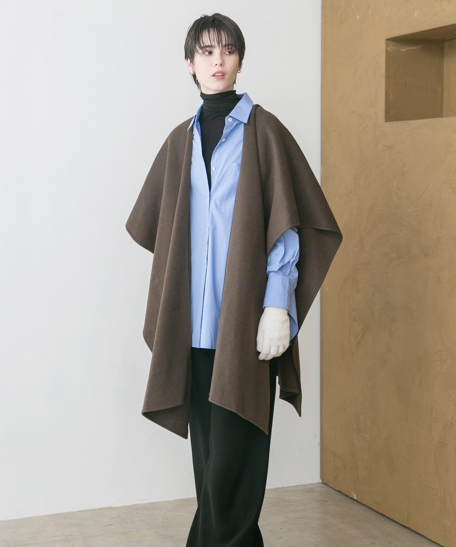 URBAN RESEARCH「ウールカシミヤリバーポンチョ」|ポンチョ・ケープ|