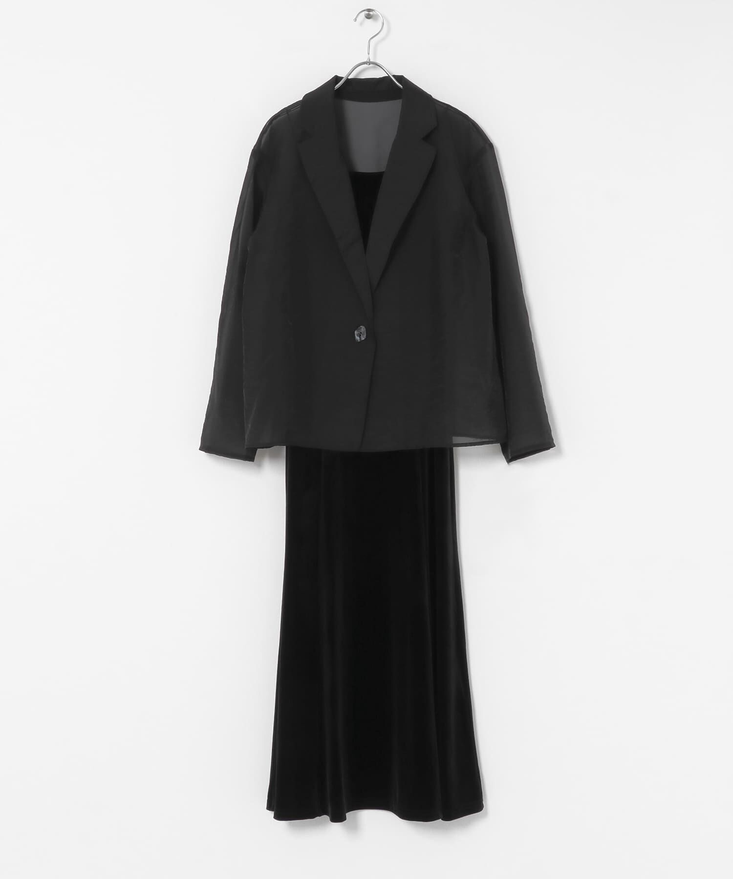 URBAN RESEARCH ROSSO「kaene　シアージャケットセットベロアドレス」|ワンピース|