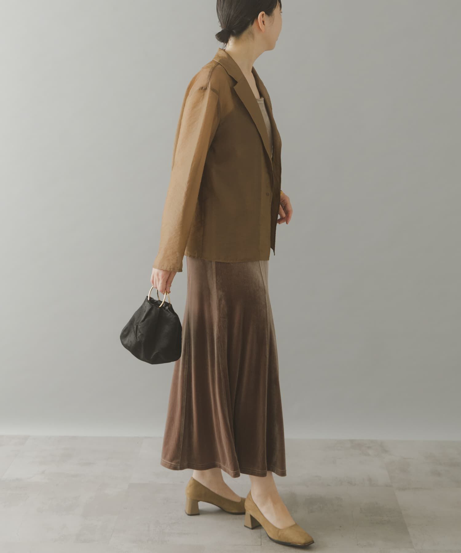 URBAN RESEARCH ROSSO「kaene　シアージャケットセットベロアドレス」|ワンピース|