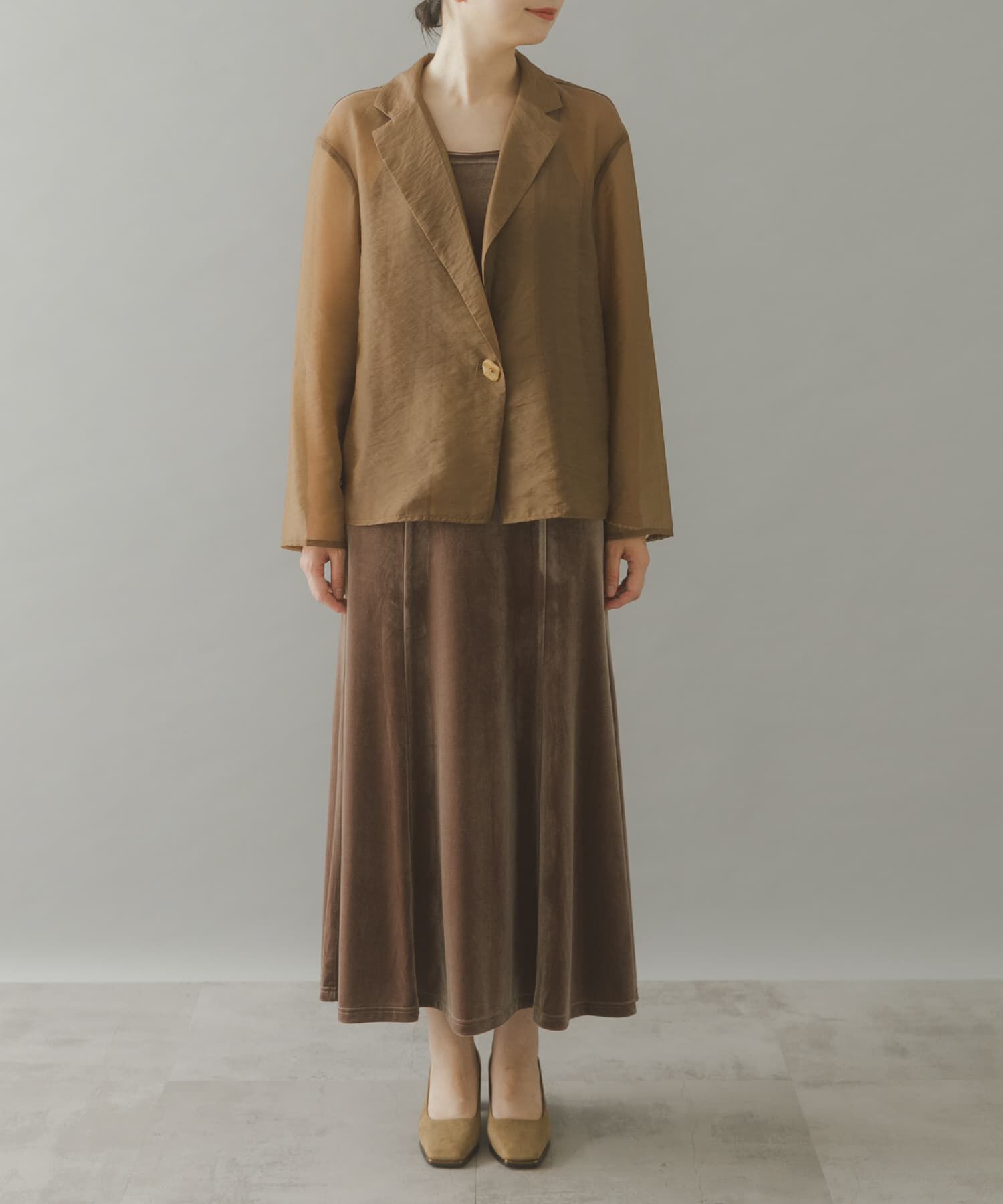 URBAN RESEARCH ROSSO「kaene　シアージャケットセットベロアドレス」|ワンピース|