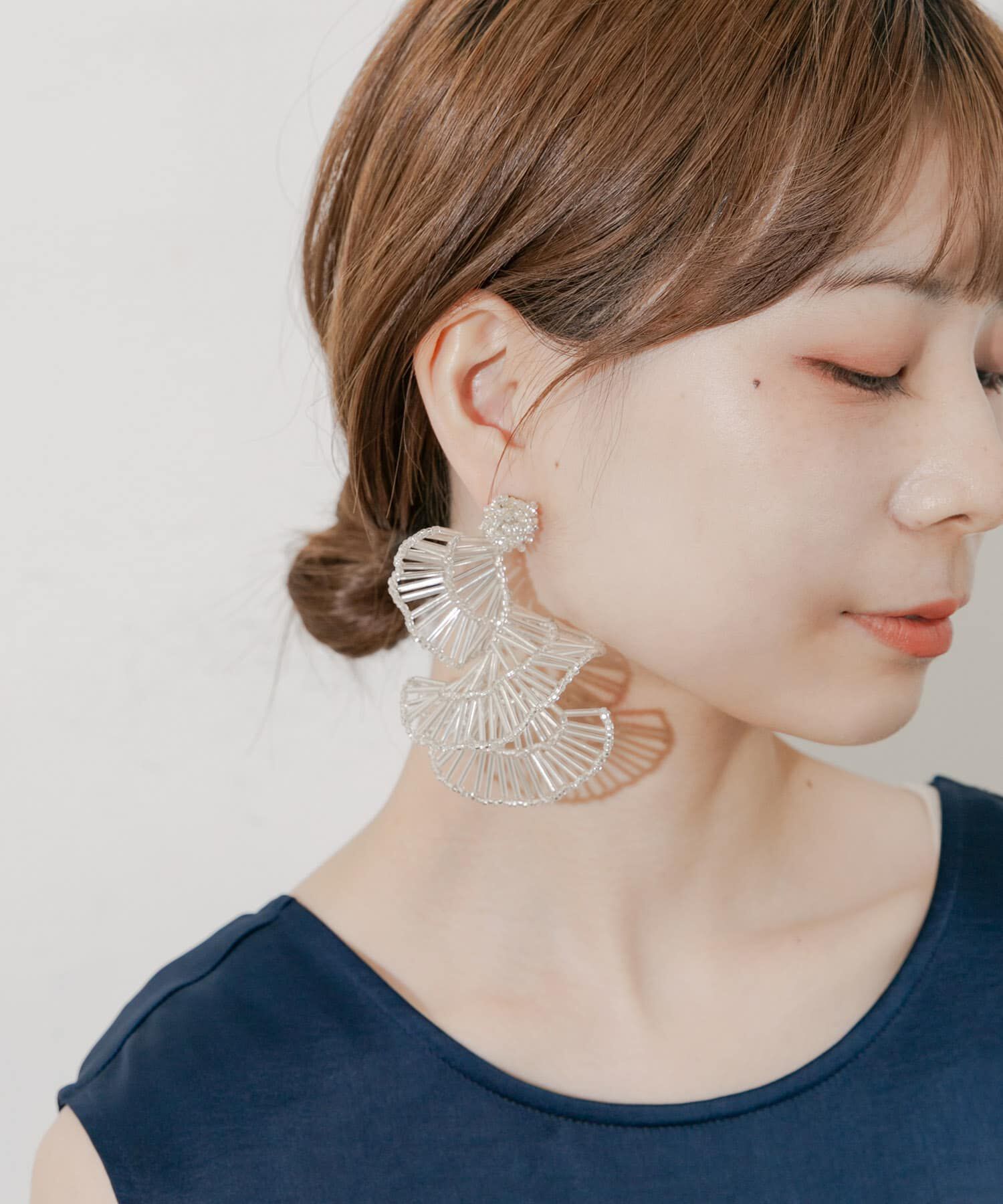 SMELLY「スパイラルビーズデザインピアス」|ピアス|