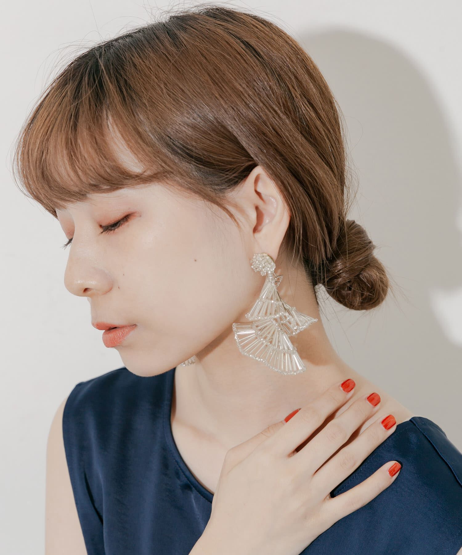 SMELLY「スパイラルビーズデザインピアス」|ピアス|