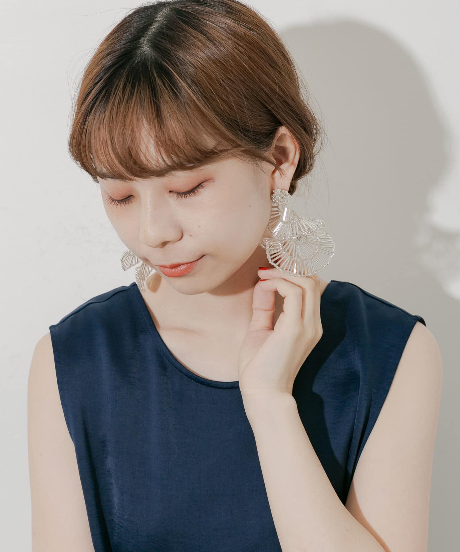 SMELLY「スパイラルビーズデザインピアス」|ピアス|