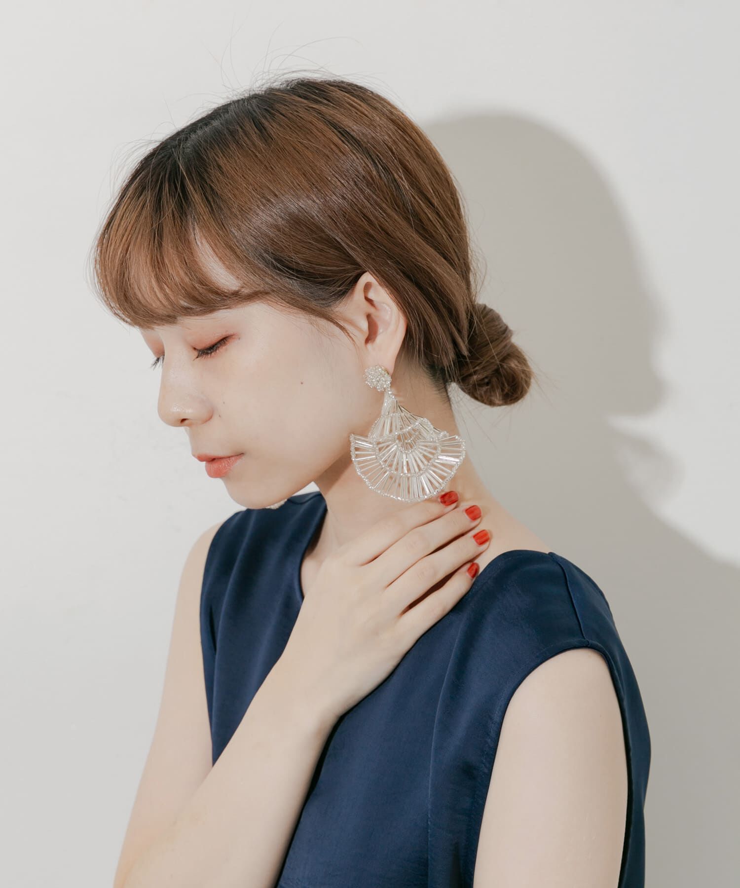 SMELLY「スパイラルビーズデザインピアス」|ピアス|