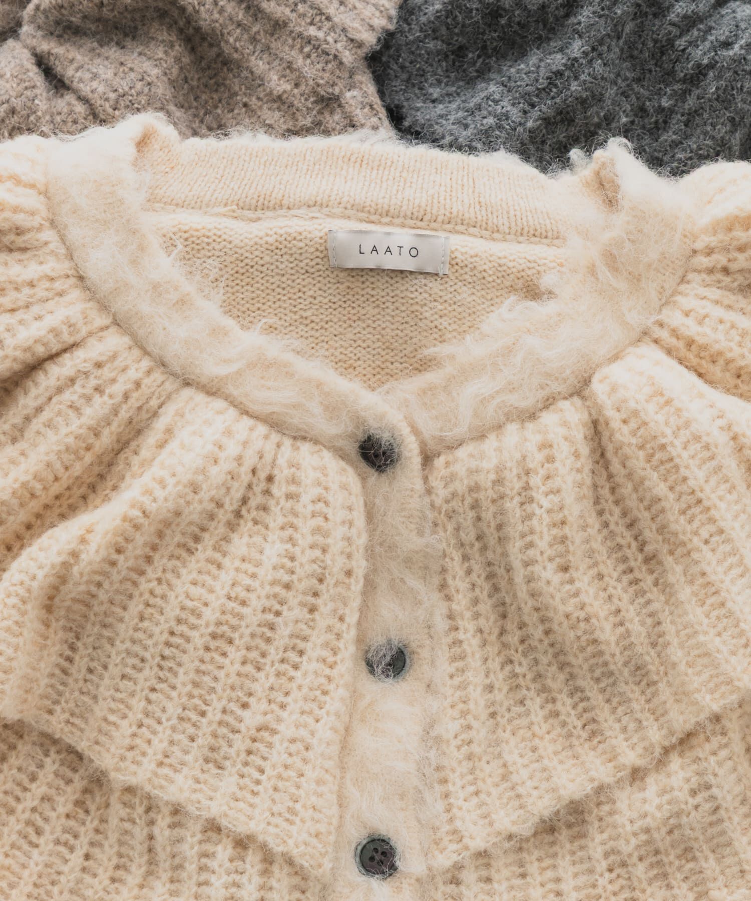 LAATO「frill frill knit cardigan」|ニット・セーター|