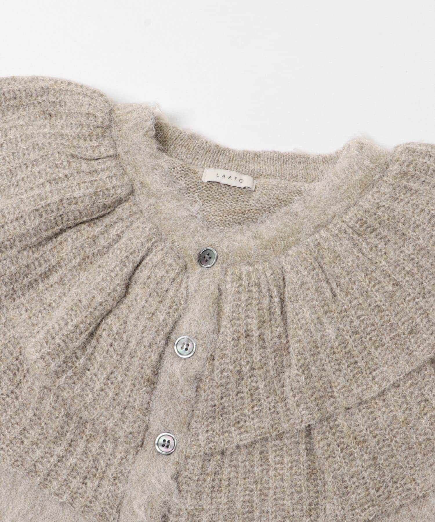 LAATO「frill frill knit cardigan」|ニット・セーター|