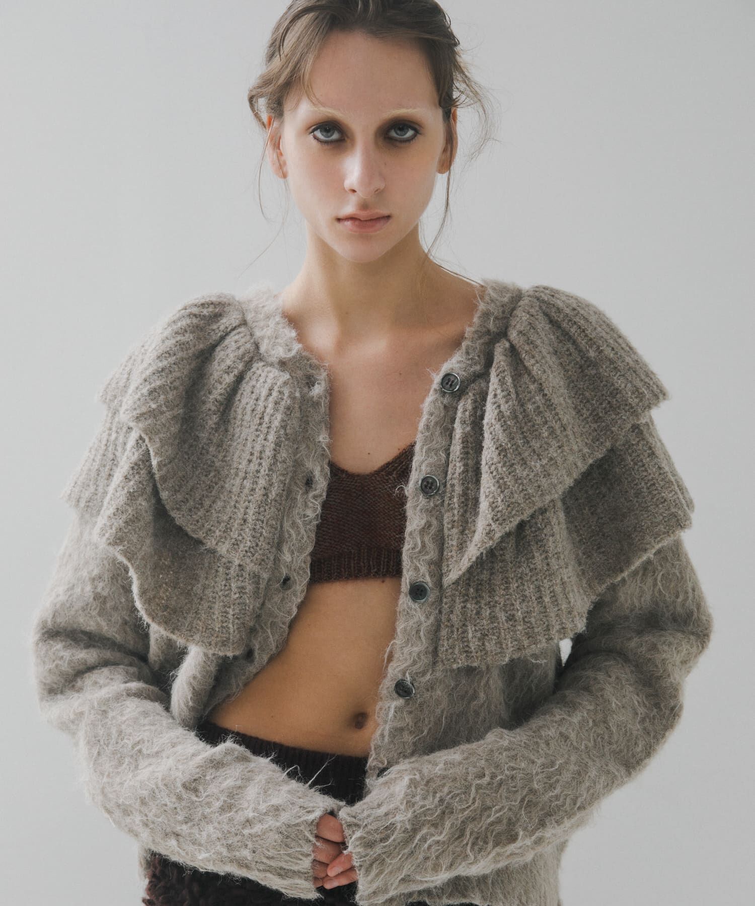 LAATO「frill frill knit cardigan」|ニット・セーター|