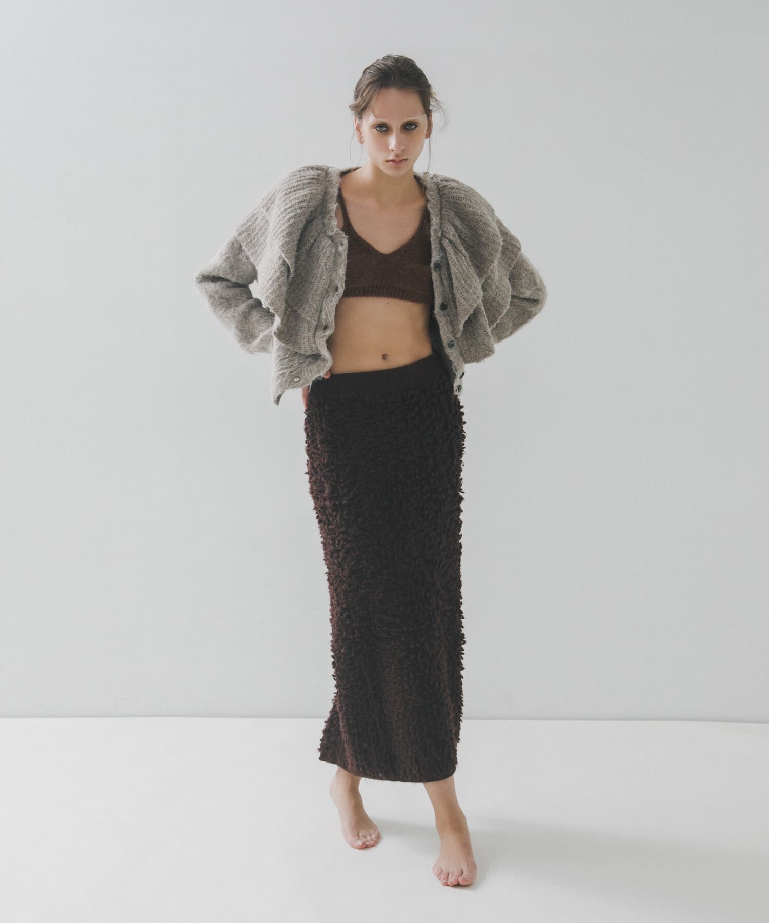 LAATO「frill frill knit cardigan」|ニット・セーター|