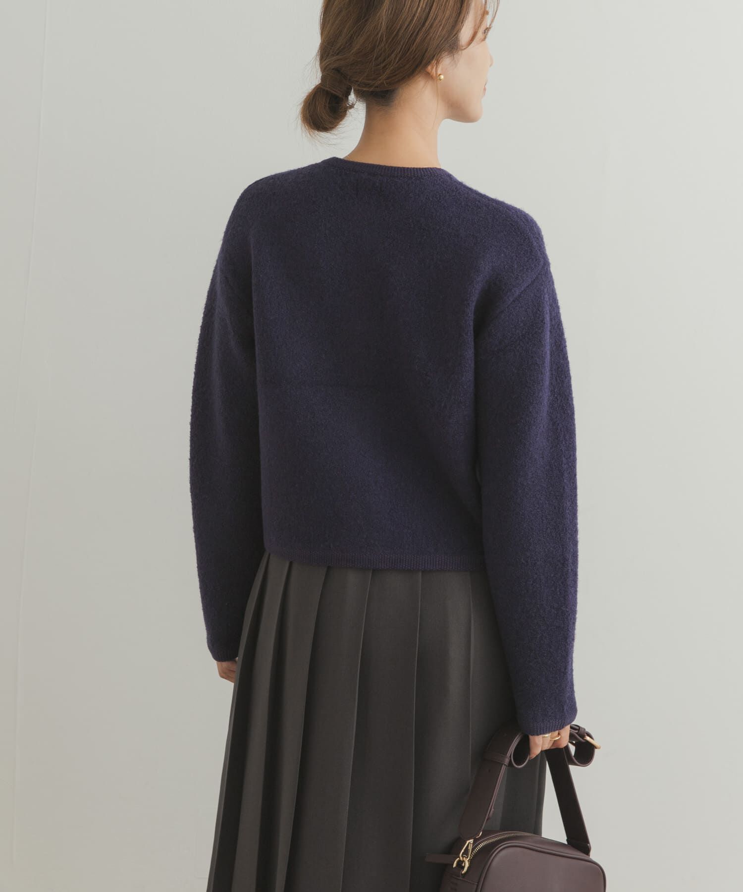 URBAN RESEARCH DOORS「ノーカラーニットカーディガン」|カーディガン|