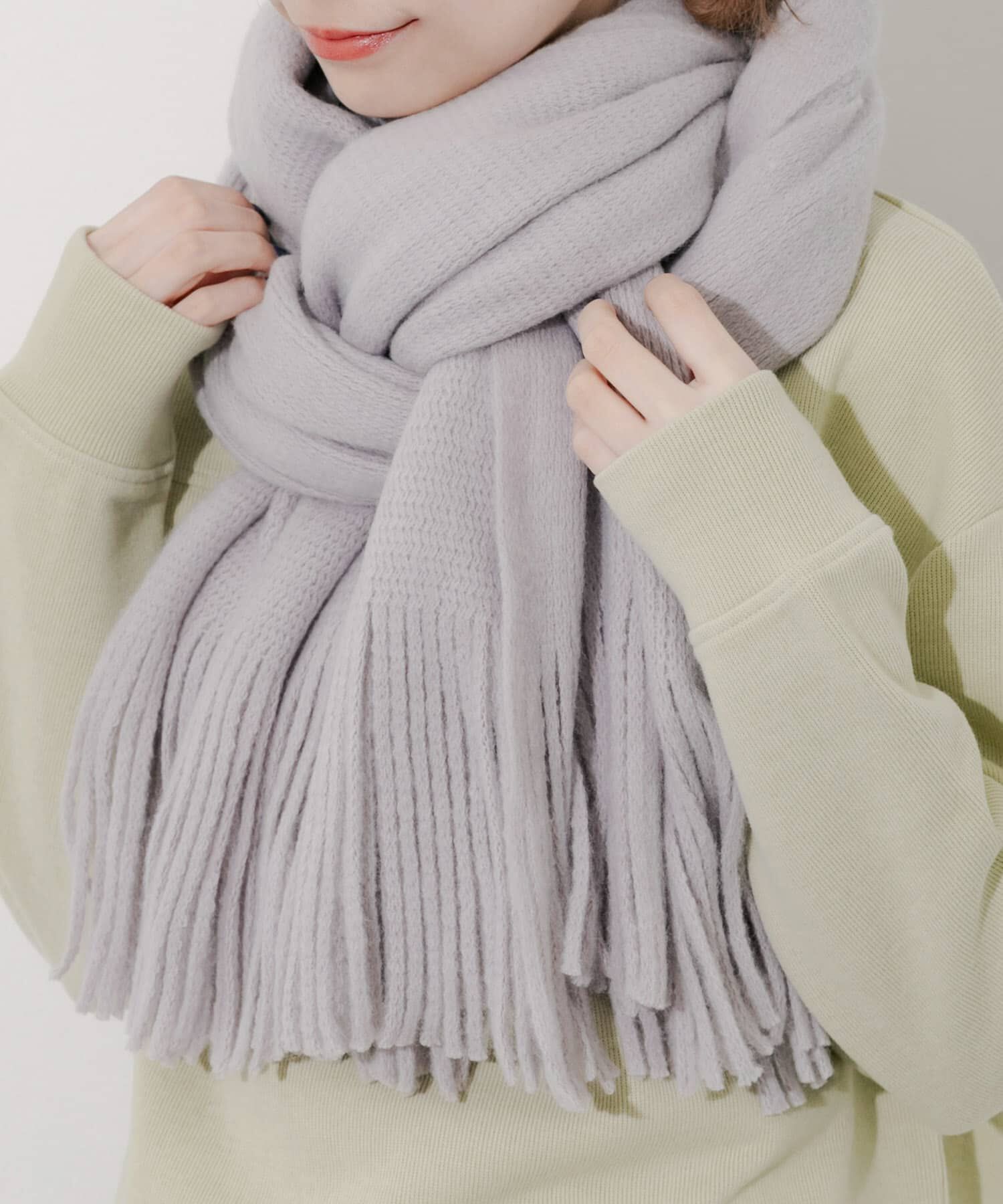 SMELLY「ソフトボリュームマフラー」|マフラー|グレー