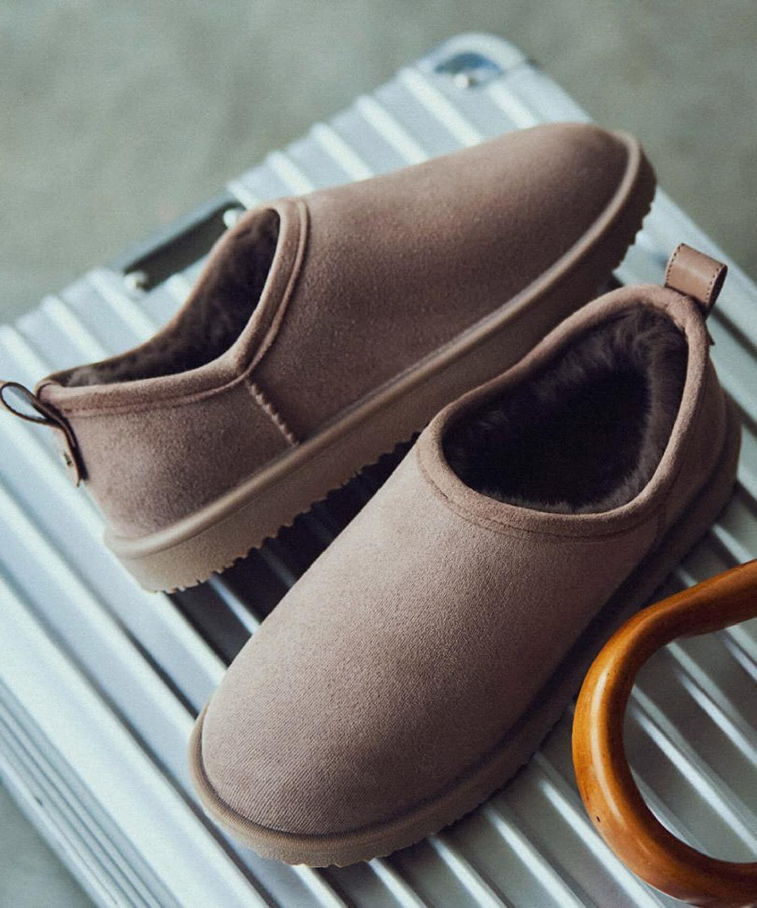 RODE SKO「TEMPERATE　SHLOKムートン風スリッポンレインシューズ」|レインシューズ|グレー