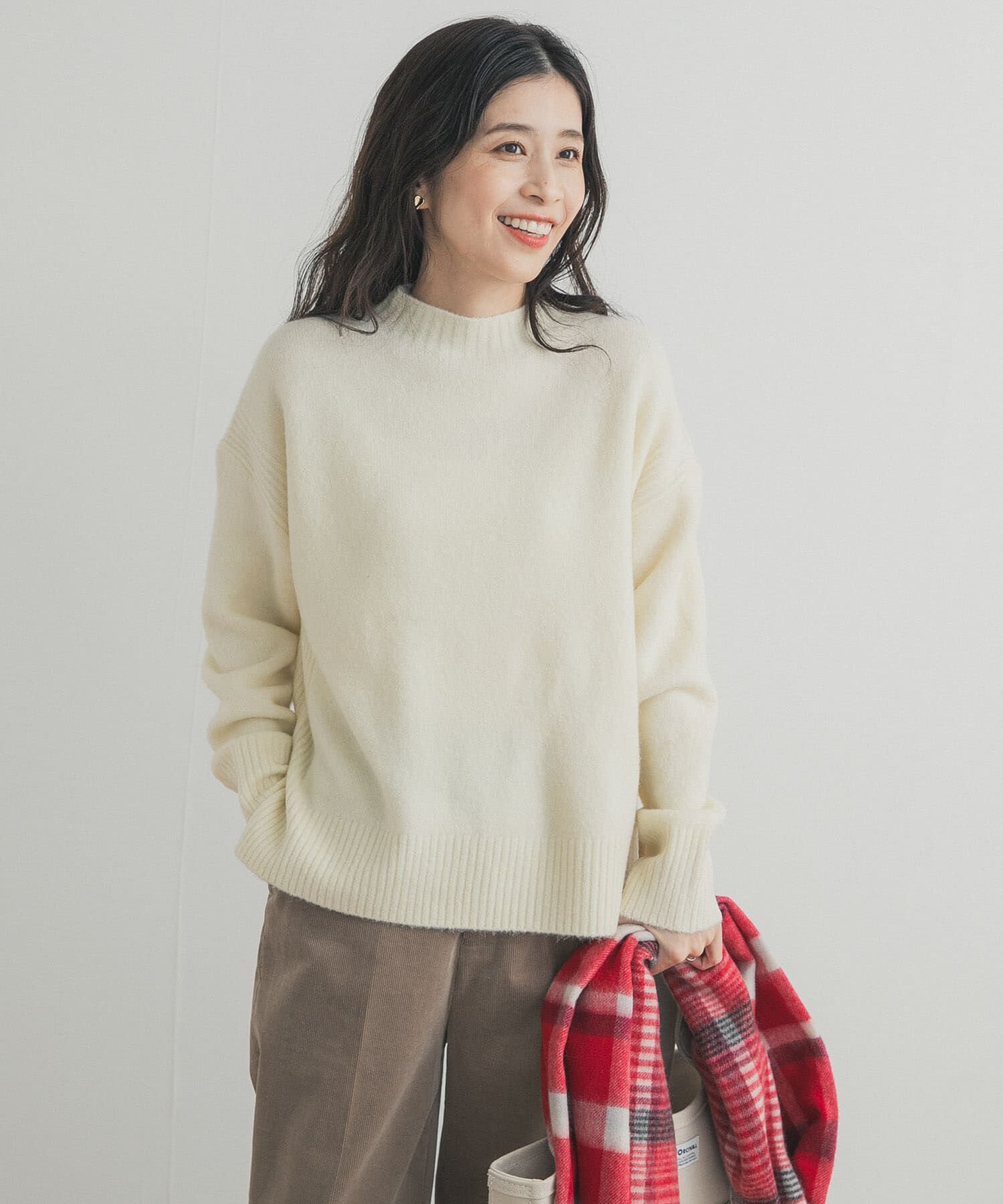 URBAN RESEARCH DOORS「ハイネックサイドスリットニット」|ニット・セーター|