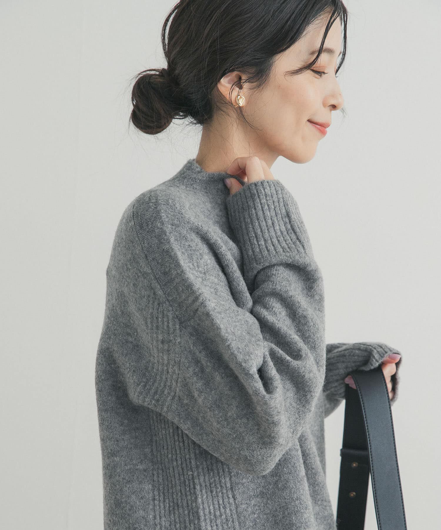 URBAN RESEARCH DOORS「ハイネックサイドスリットニット」|ニット・セーター|