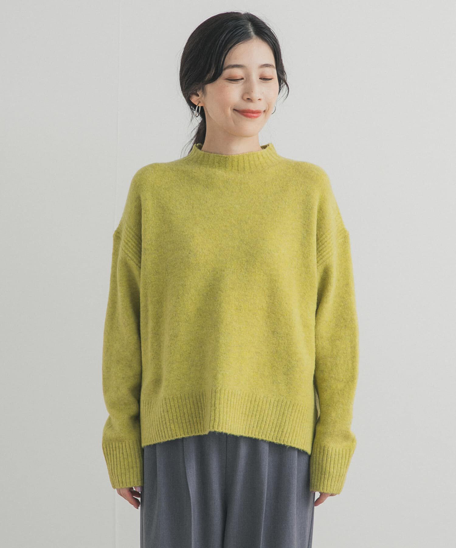 URBAN RESEARCH DOORS「ハイネックサイドスリットニット」|ニット・セーター|