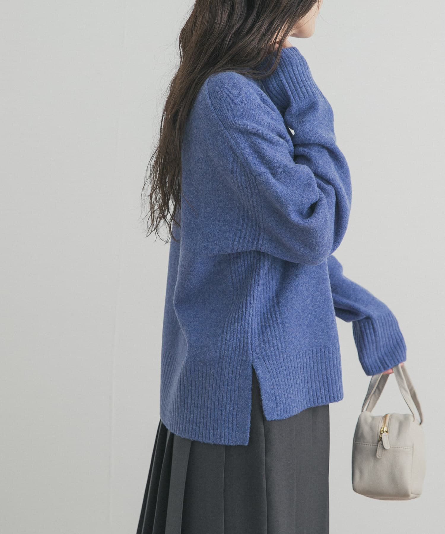 URBAN RESEARCH DOORS「ハイネックサイドスリットニット」|ニット・セーター|