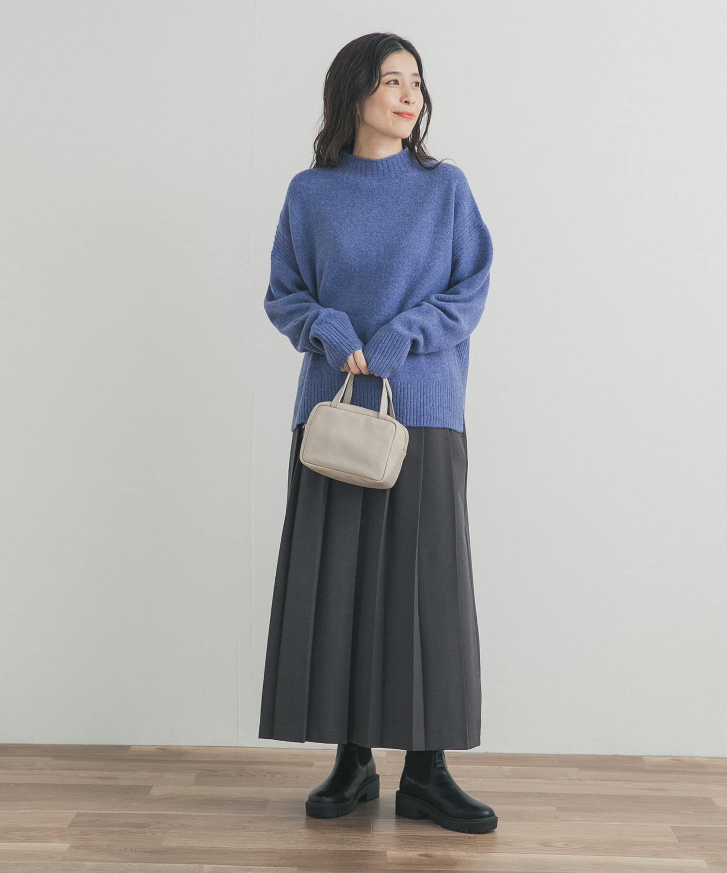 URBAN RESEARCH DOORS「ハイネックサイドスリットニット」|ニット・セーター|