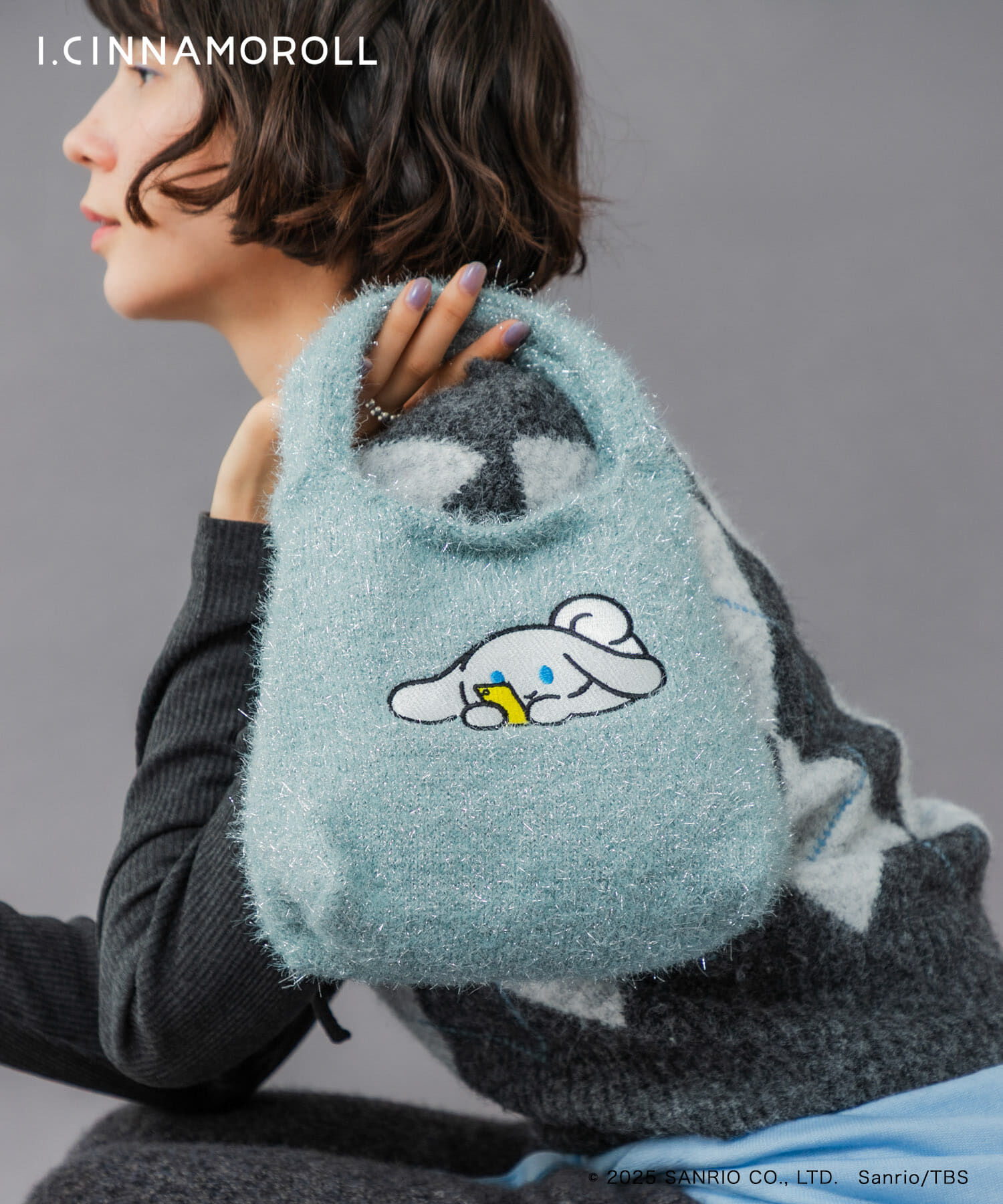 RODE SKO「アイシナモロール ラメショッパー」|トートバッグ|ライトブルー