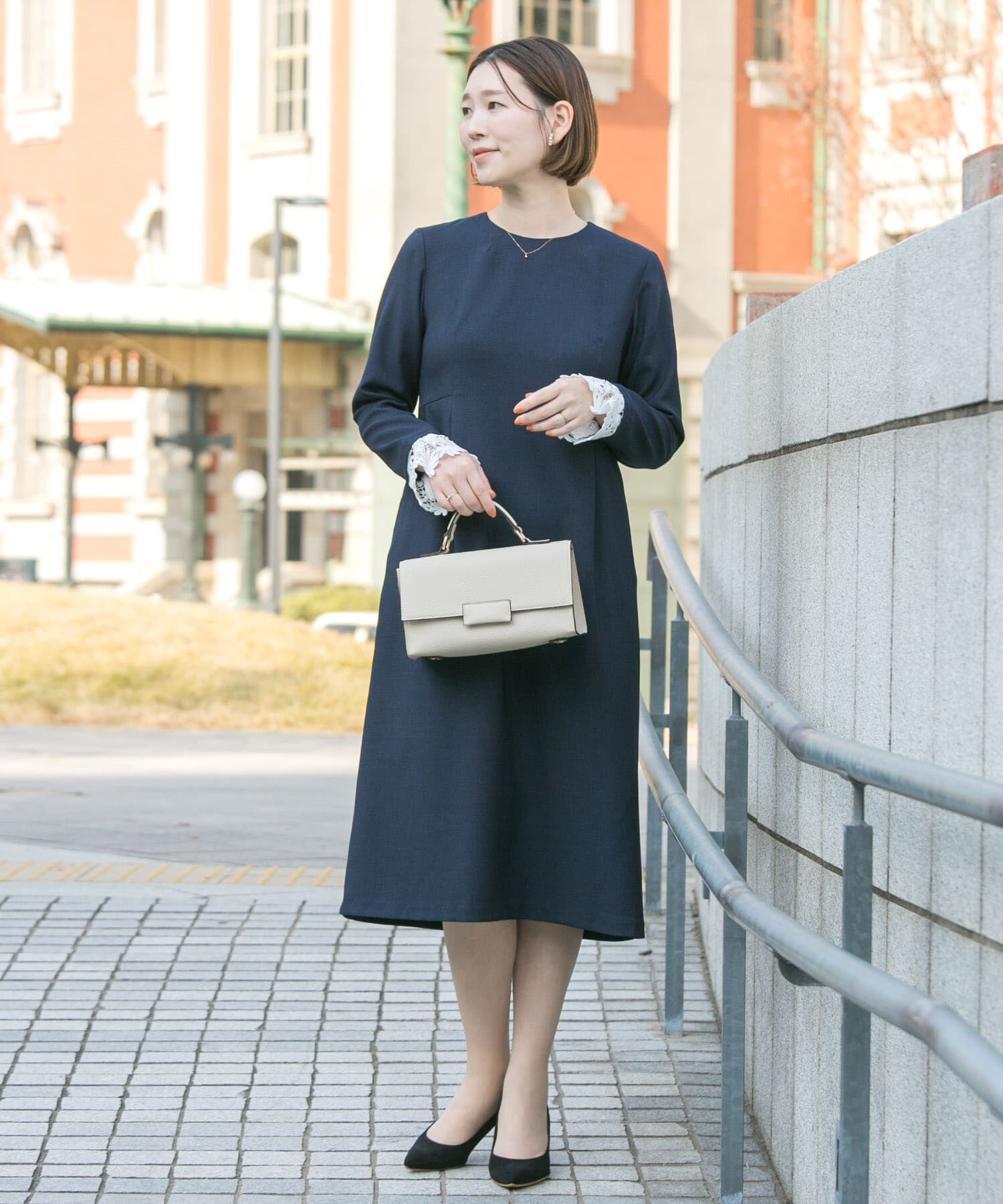 URBAN RESEARCH ROSSO「『WEB限定』袖レースワンピース」|ワンピース|