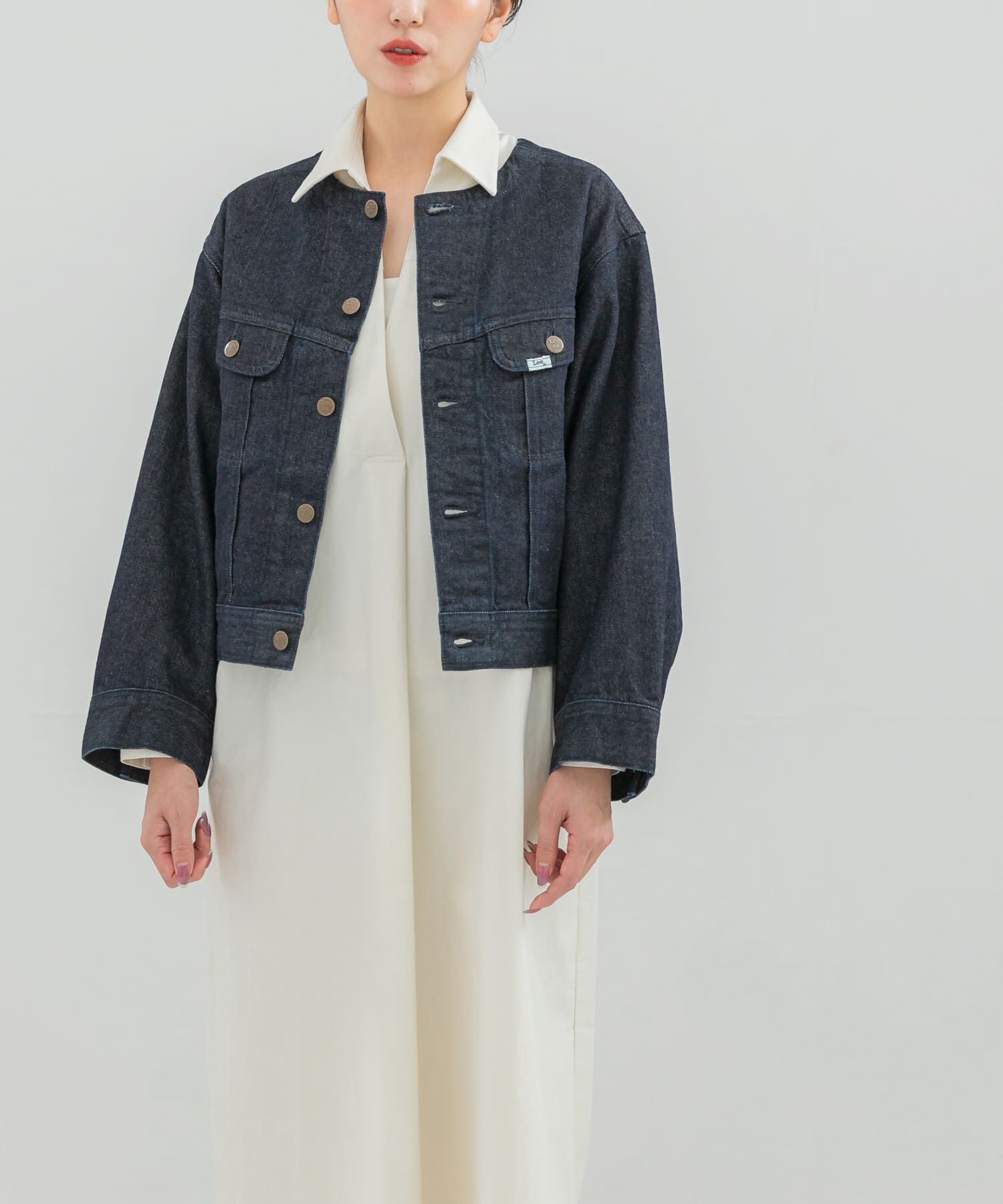 URBAN RESEARCH ROSSO「『別注』Lee101&times;ROSSO　NOCOLLAR SHORT JACKET」|デニムジャケット|