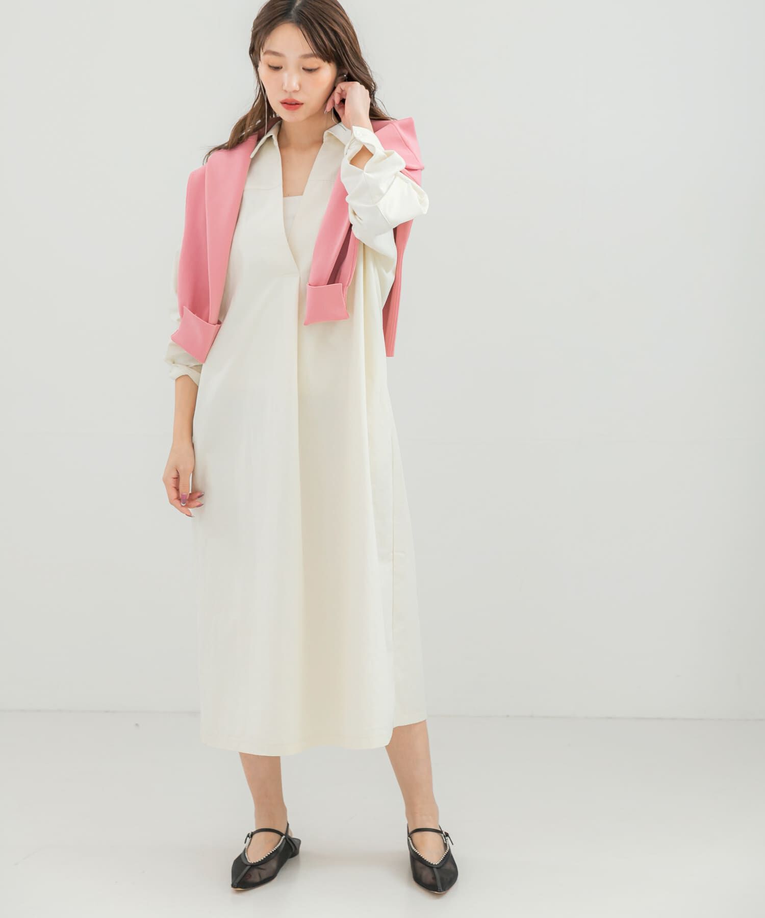 URBAN RESEARCH ROSSO「スキッパーデニムワンピース」|ワンピース|