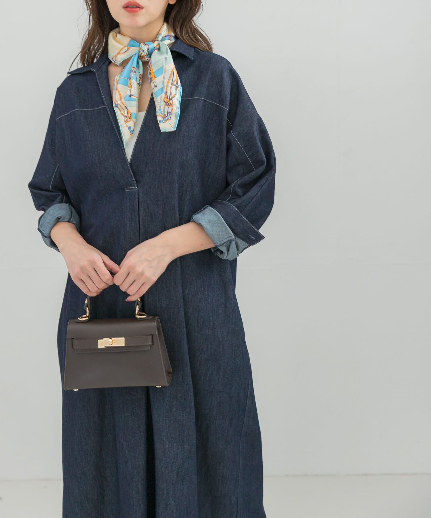 URBAN RESEARCH ROSSO「スキッパーデニムワンピース」|ワンピース|