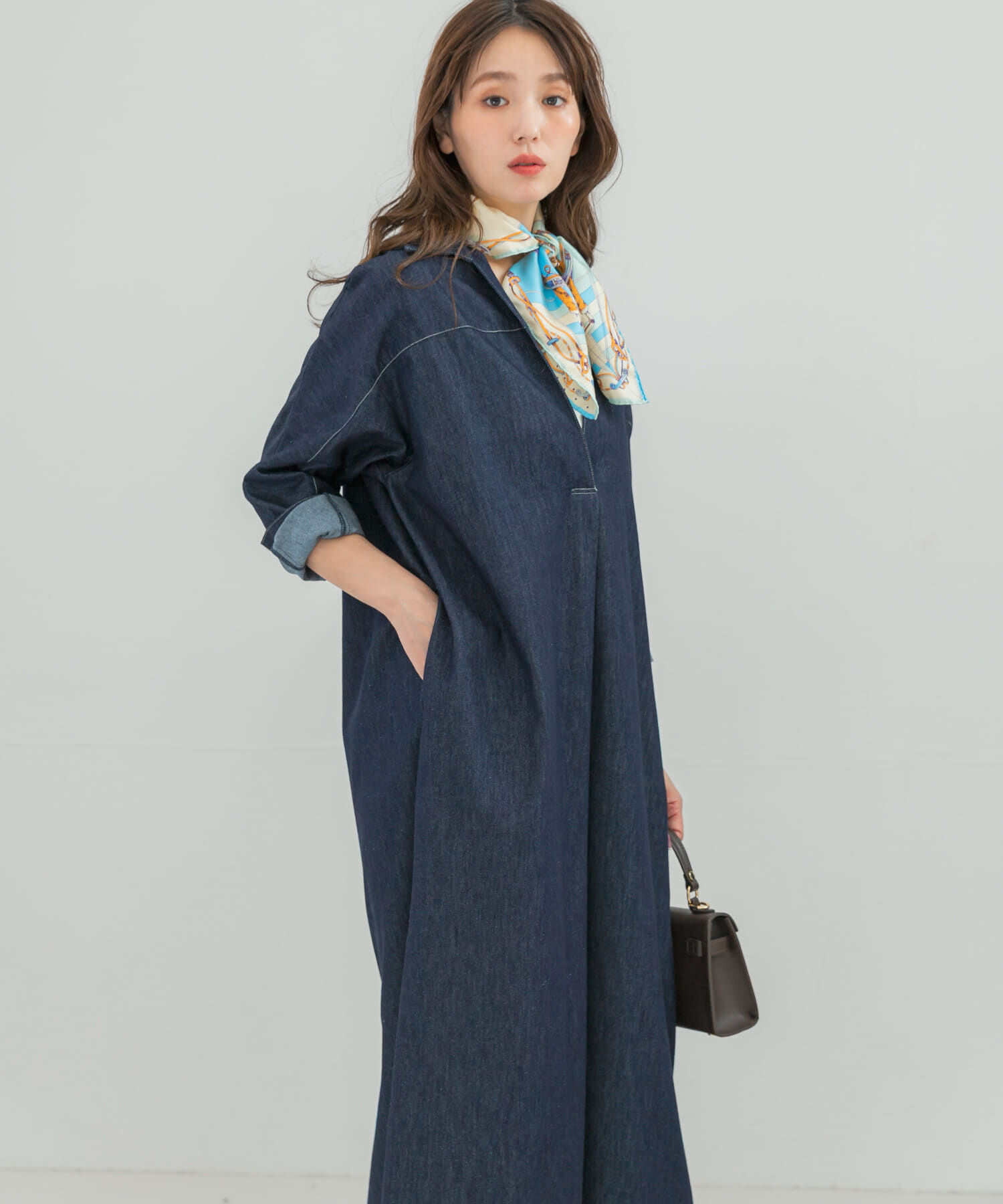 URBAN RESEARCH ROSSO「スキッパーデニムワンピース」|ワンピース|