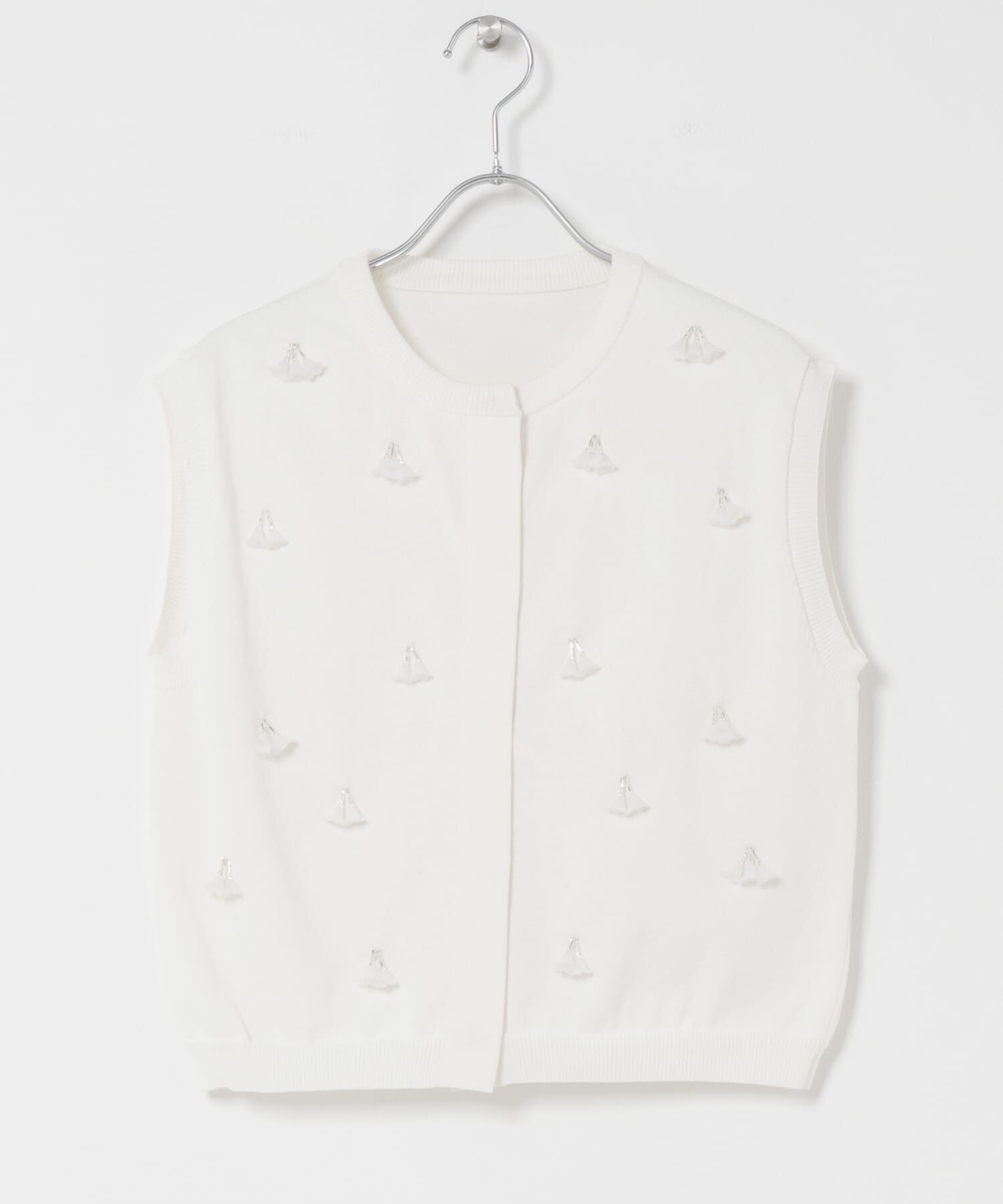 URBAN RESEARCH ROSSO「『一部WEB限定カラー』フラワーモチーフニットベスト」|ニット・セーター|